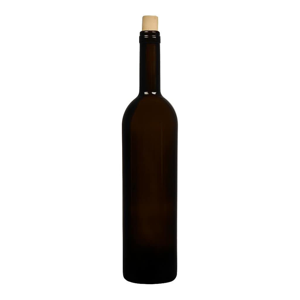 750 ml borosüveg 'Liberty', antikzöld, nyílás: parafa