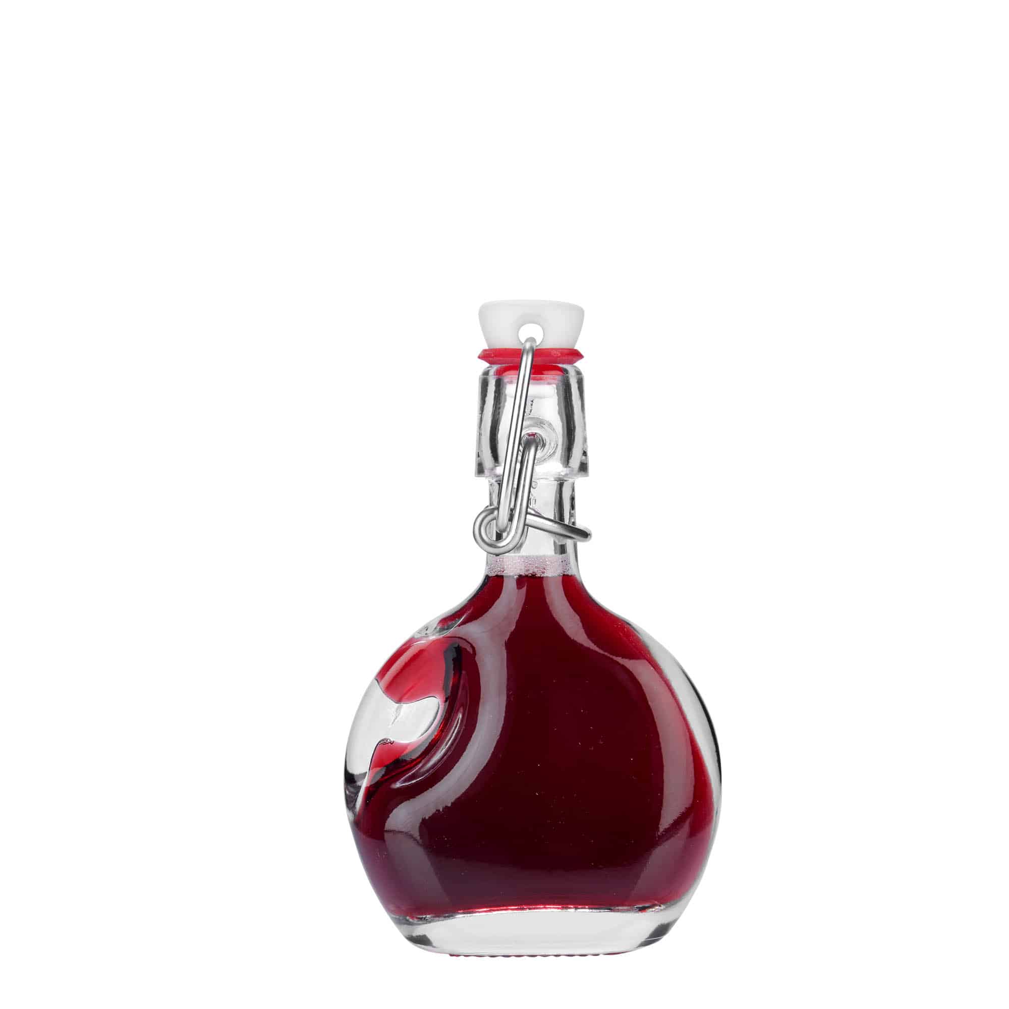 40 ml-es üvegpalack 'Lukas', ovális, szájnyílás: csatos zár