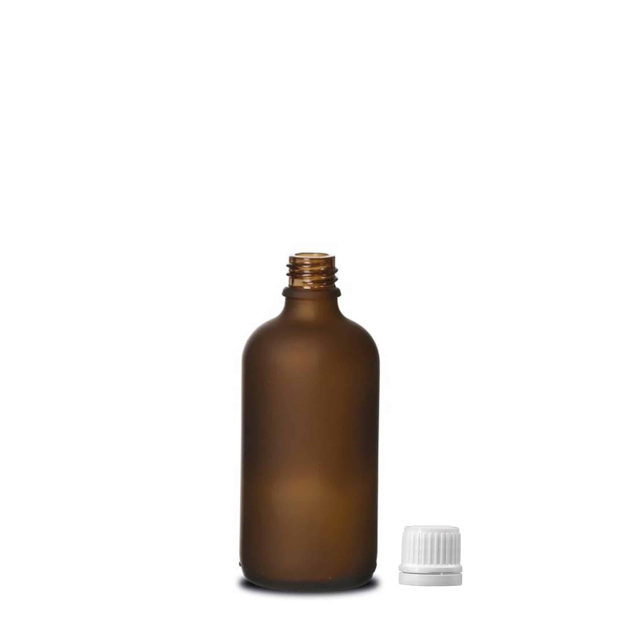 100 ml orvosi üveg, barna matt, nyílás: DIN 18
