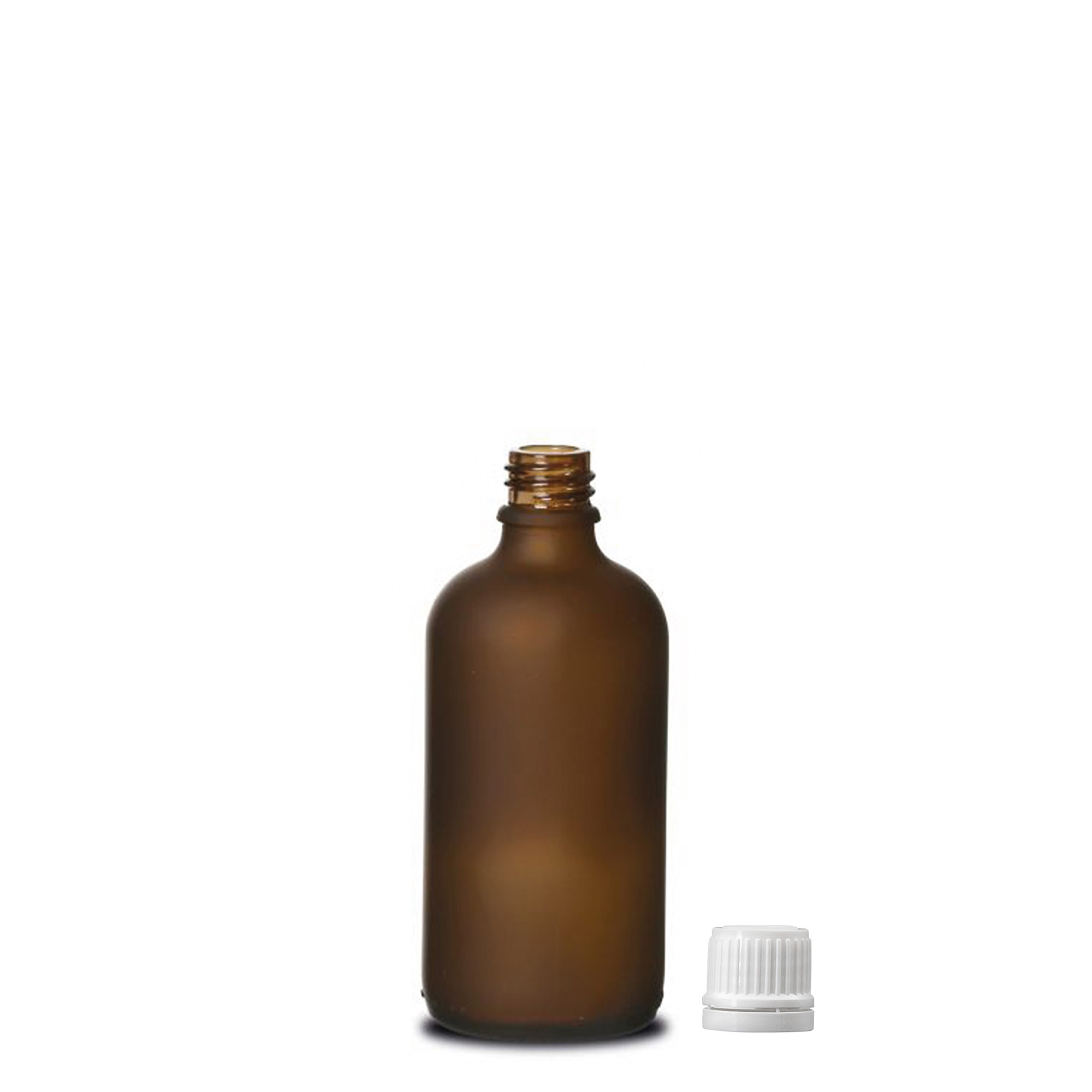 100 ml orvosi üveg, barna matt, nyílás: DIN 18