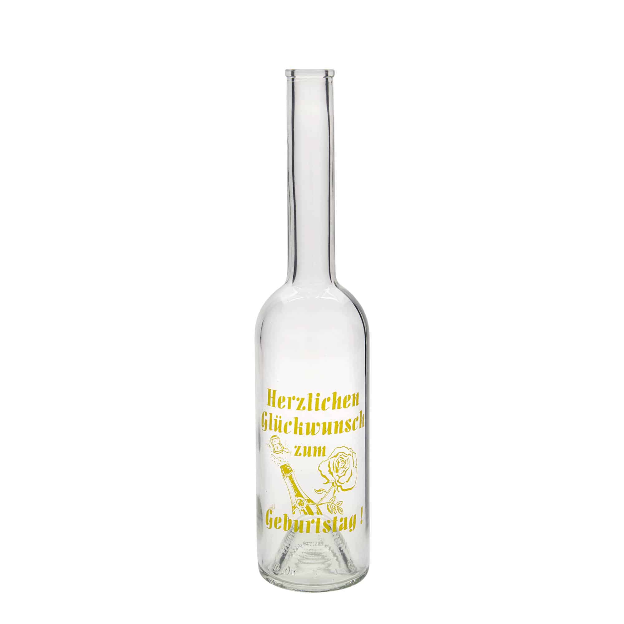 500 ml-es üvegpalack 'Opera', motívum: Alma, szájnyílás: parafadugó 500 ml-es üvegpalack 'Opera', motívum: Alma, szájnyílás: parafadugó