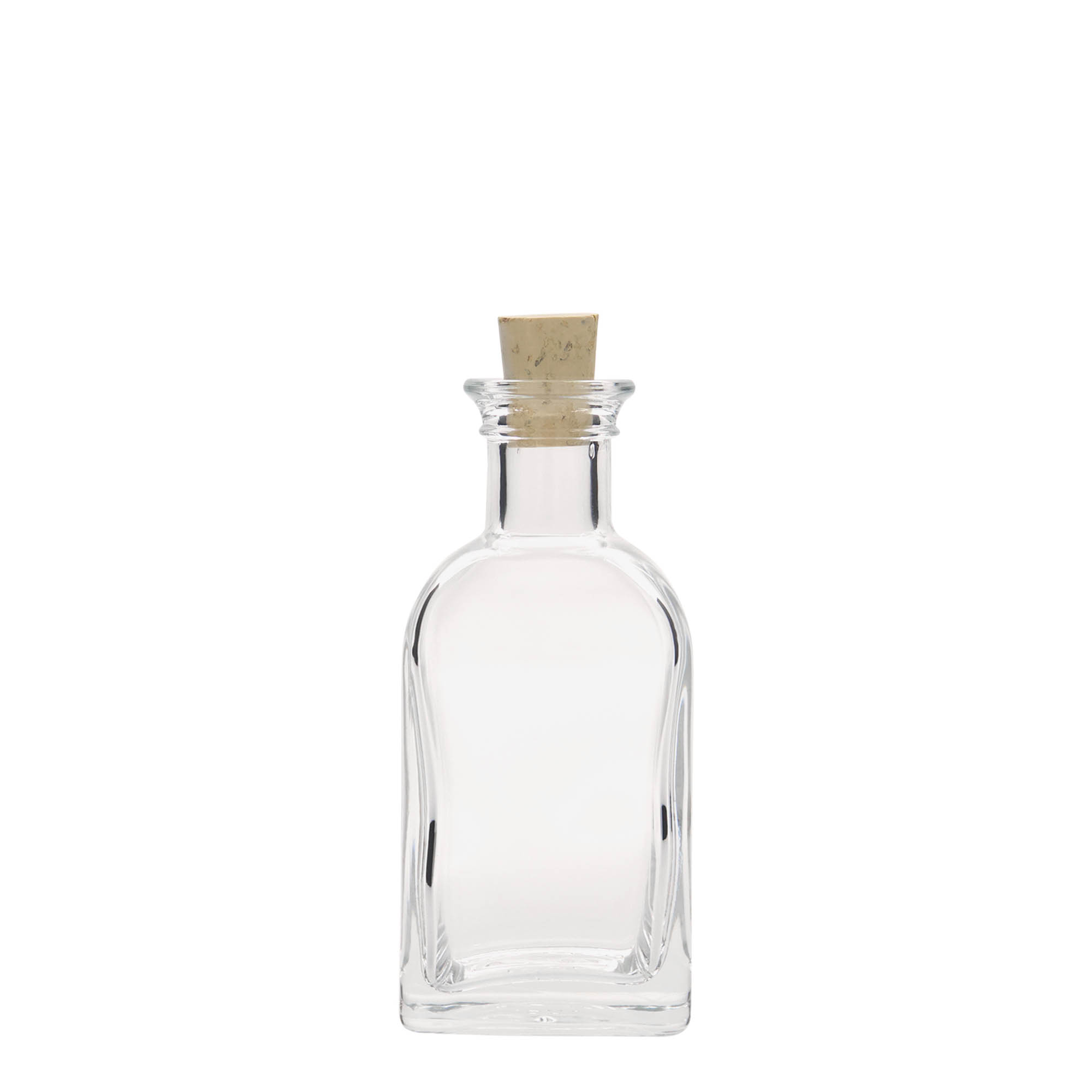100 ml üvegpalack Apotheker Carré, négyzet alakú, nyílás: parafa 100 ml üvegpalack Apotheker Carré, négyzet alakú, nyílás: parafa