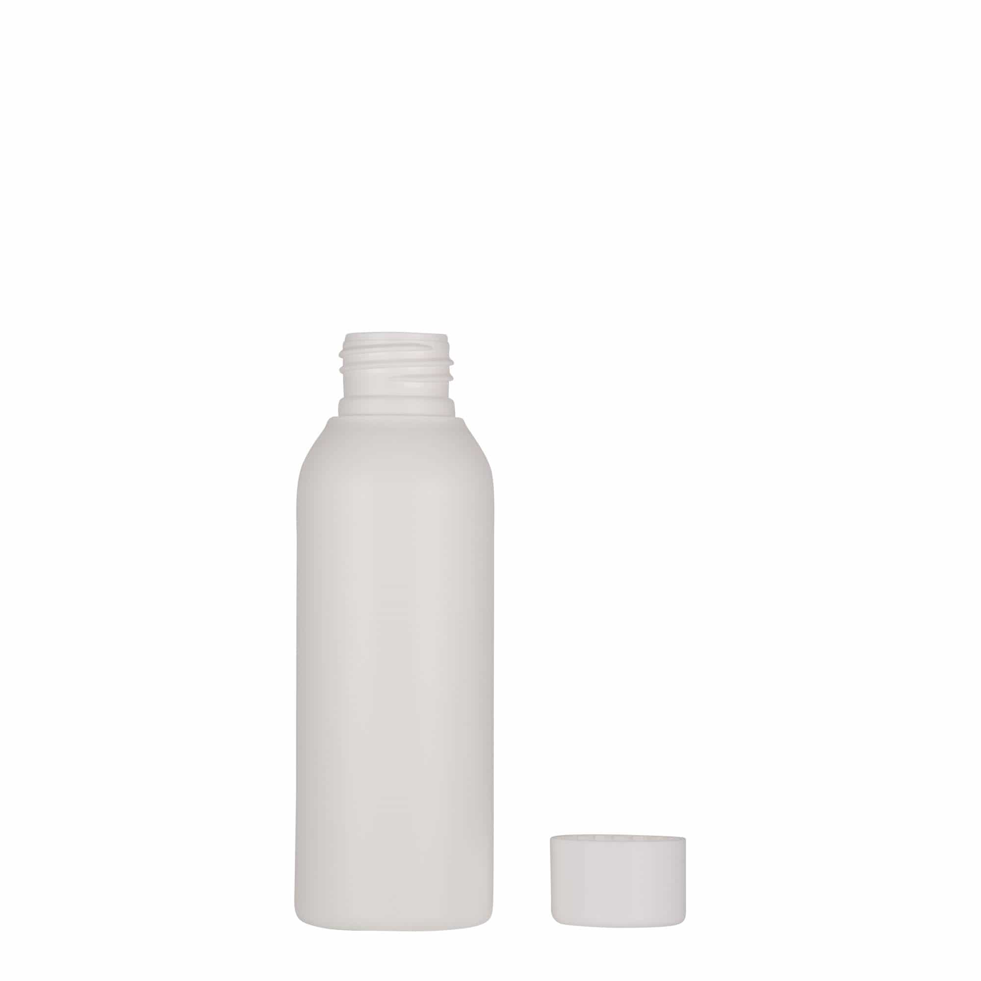 100 ml műanyag palack 'Tuffy', HDPE, fehér, nyakátmérő: 24/410
