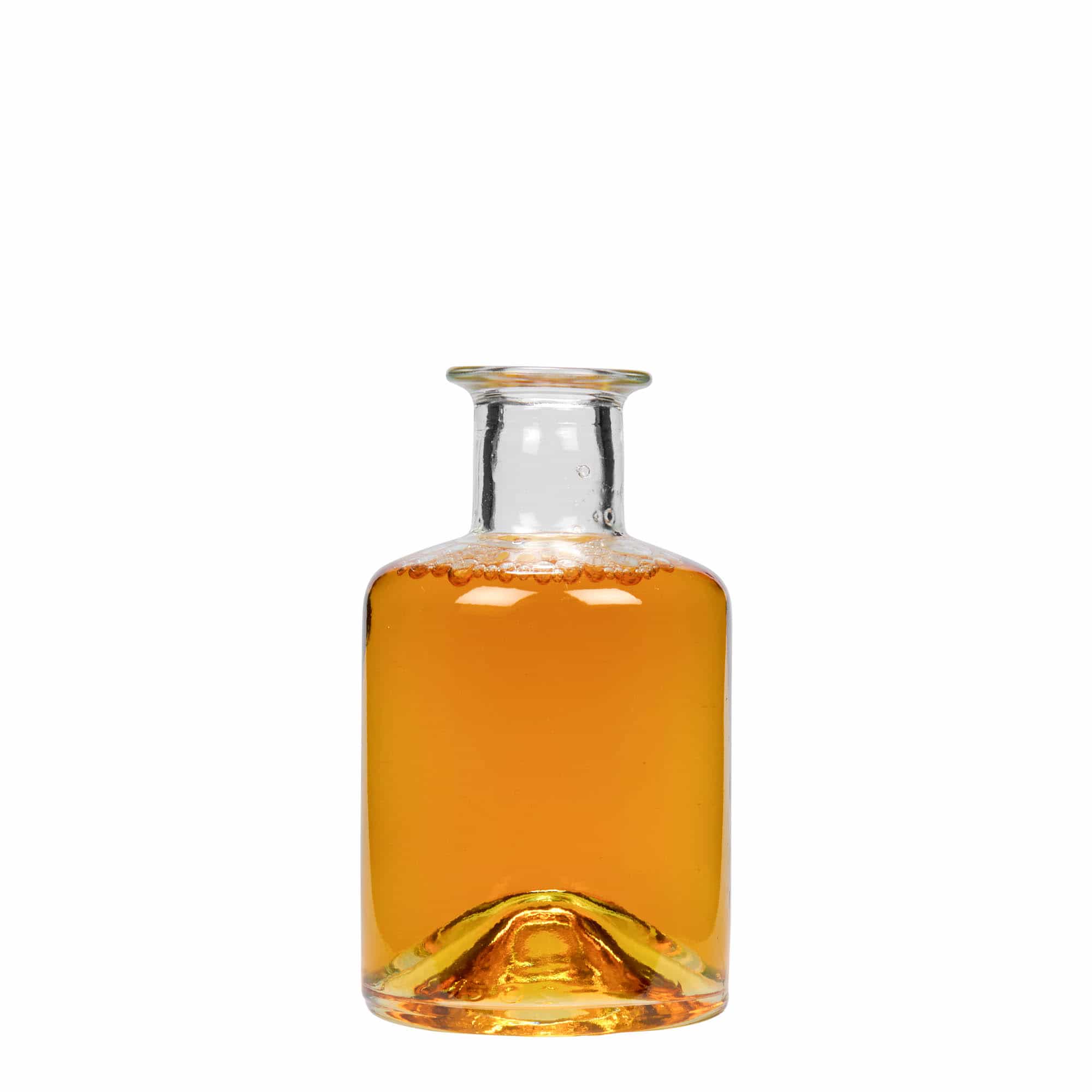 200 ml üveg palack patikus, nyílás: parafa