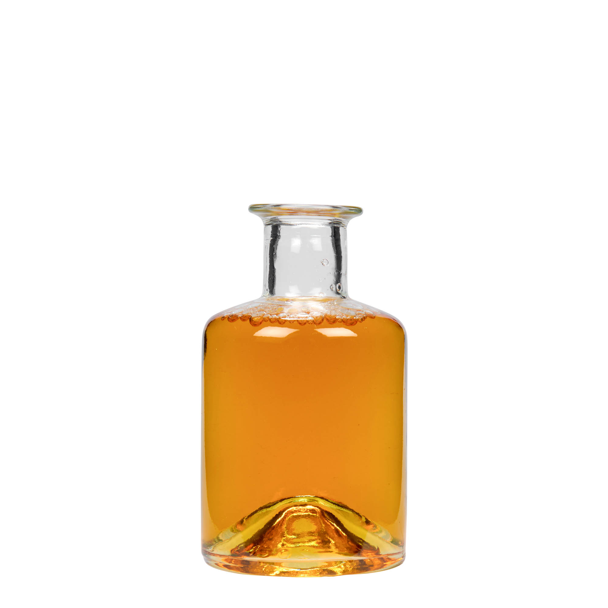 200 ml üveg palack patikus, nyílás: parafa