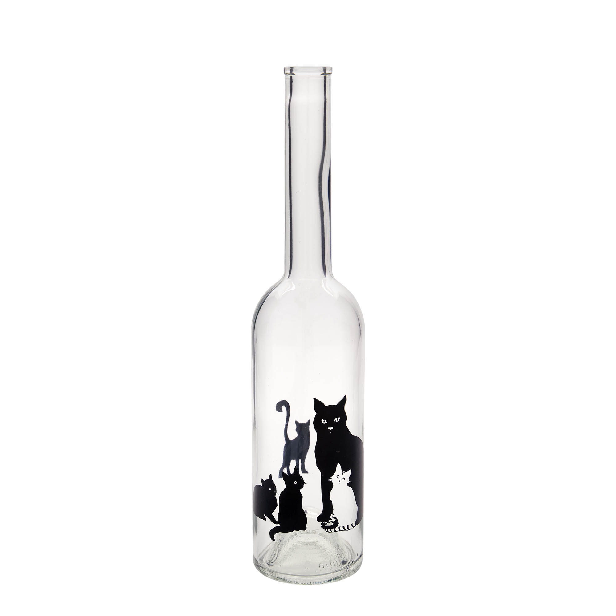 500 ml üveges palack 'Opera', motívum: macskák, nyílás: parafa 500 ml üveges palack 'Opera', motívum: macskák, nyílás: parafa