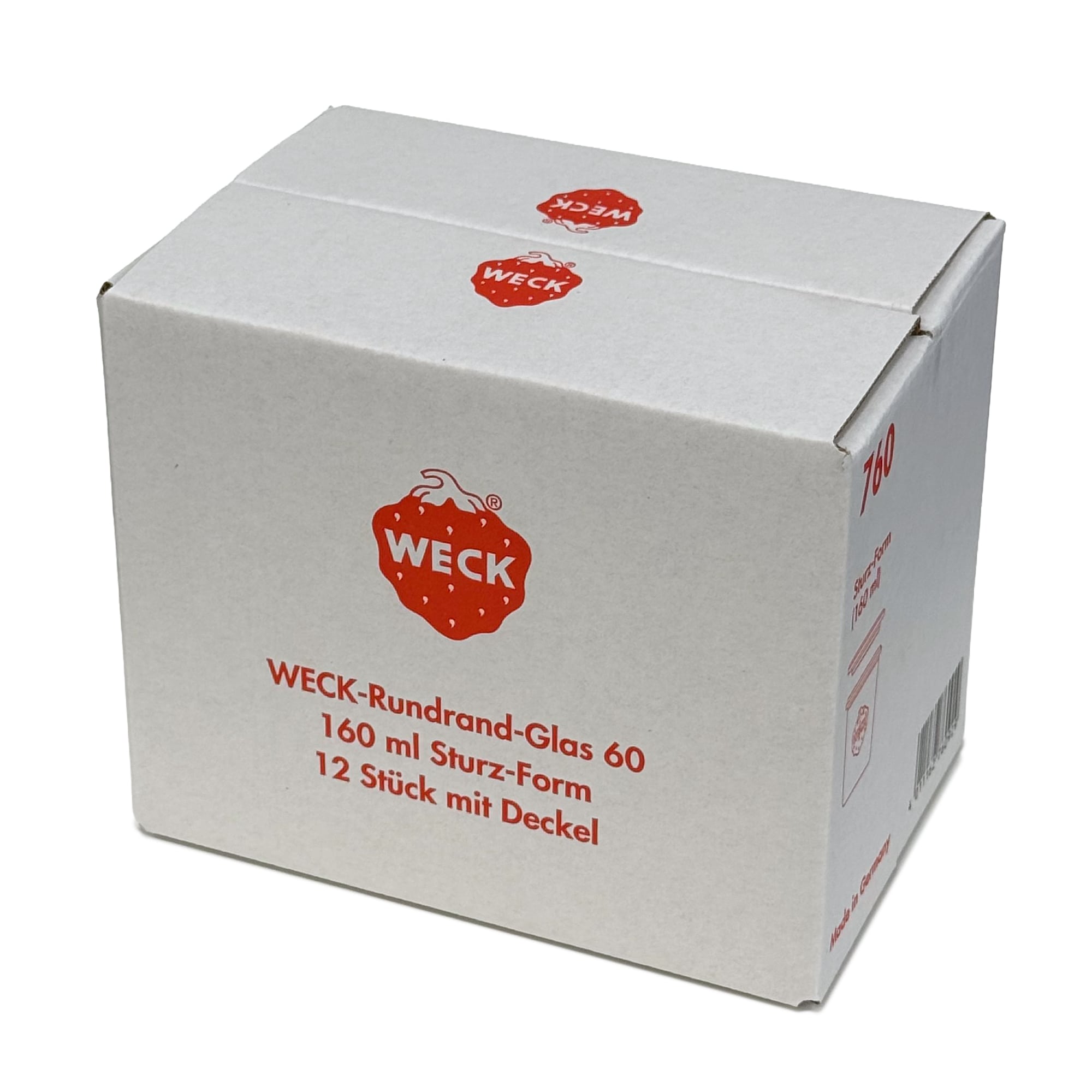 12x 160 ml Felfordítható WECK-üveg üvegfedéllel RR 60