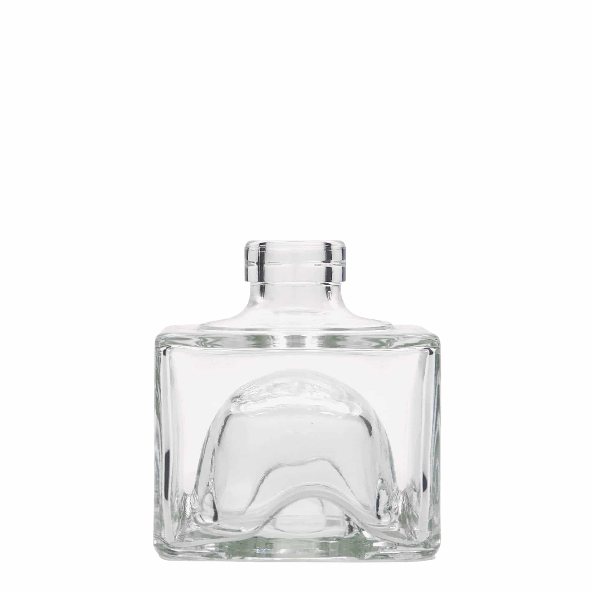 200 ml üvegpalack 'Cocolores', négyzet alakú, nyílás: parafa