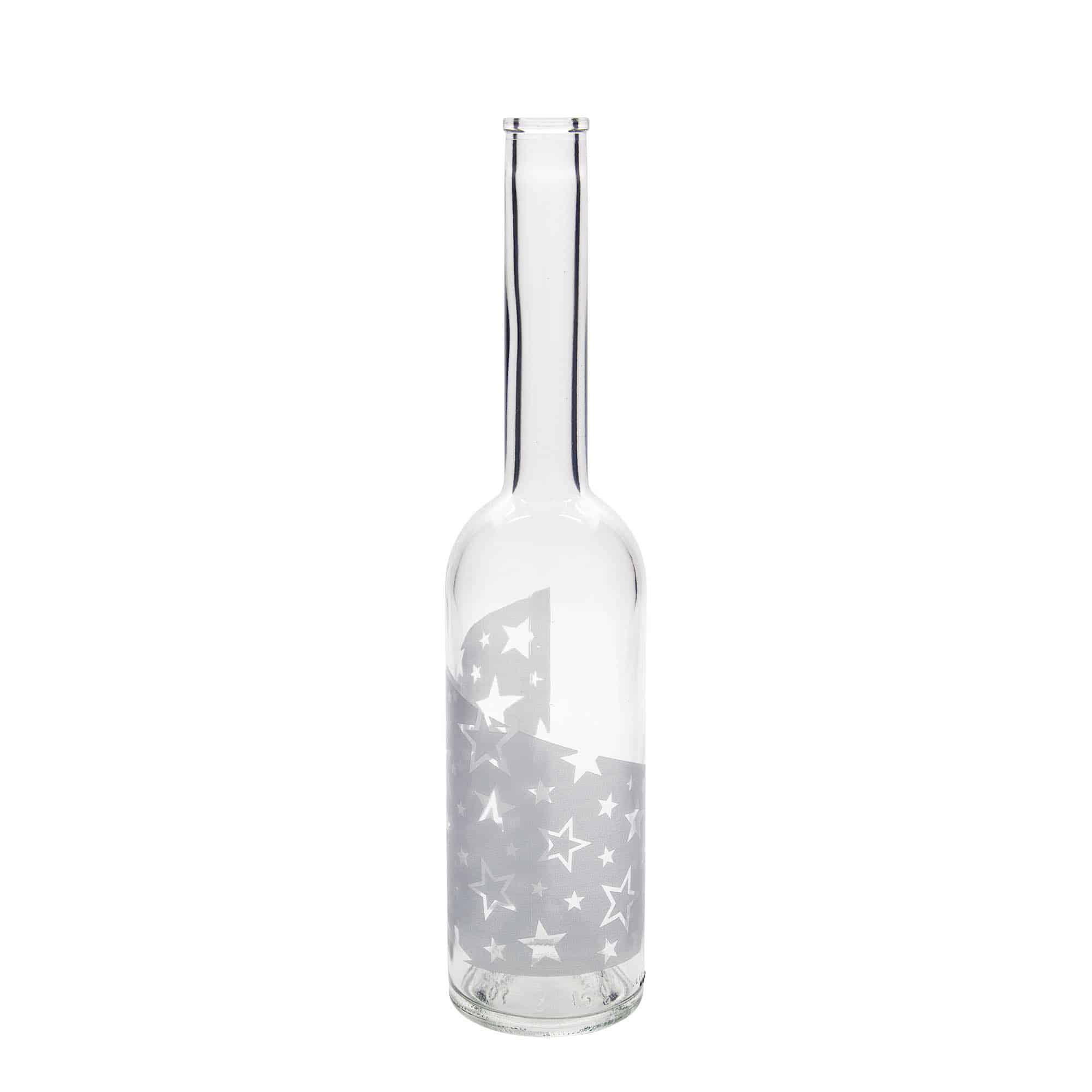 500 ml-es üvegpalack 'Opera', motívum: Ezüst csillagok, szájnyílás: parafadugó 500 ml-es üvegpalack 'Opera', motívum: Ezüst csillagok, szájnyílás: parafadugó