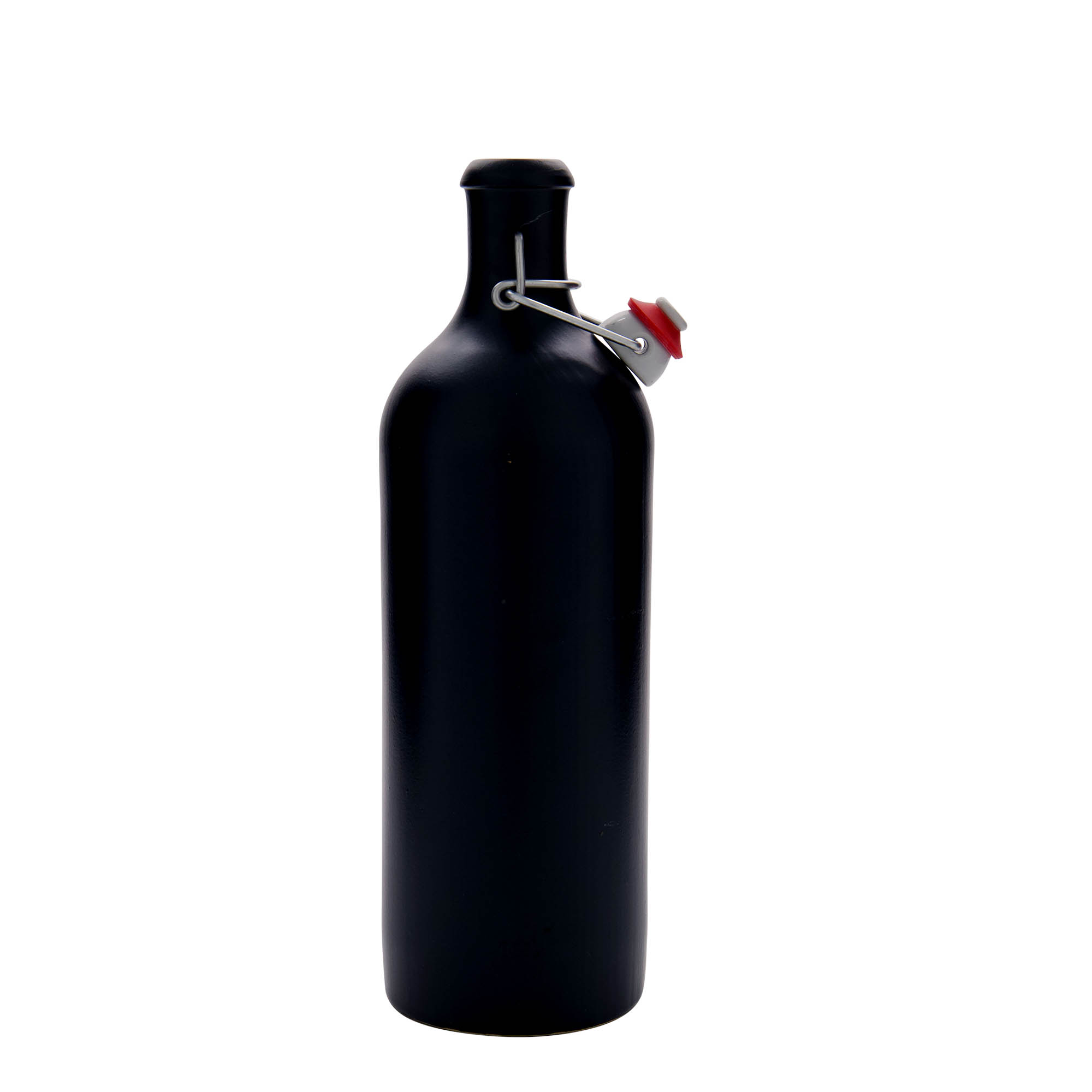 750 ml agyagedény, kőedény, fekete, száj: patentzár