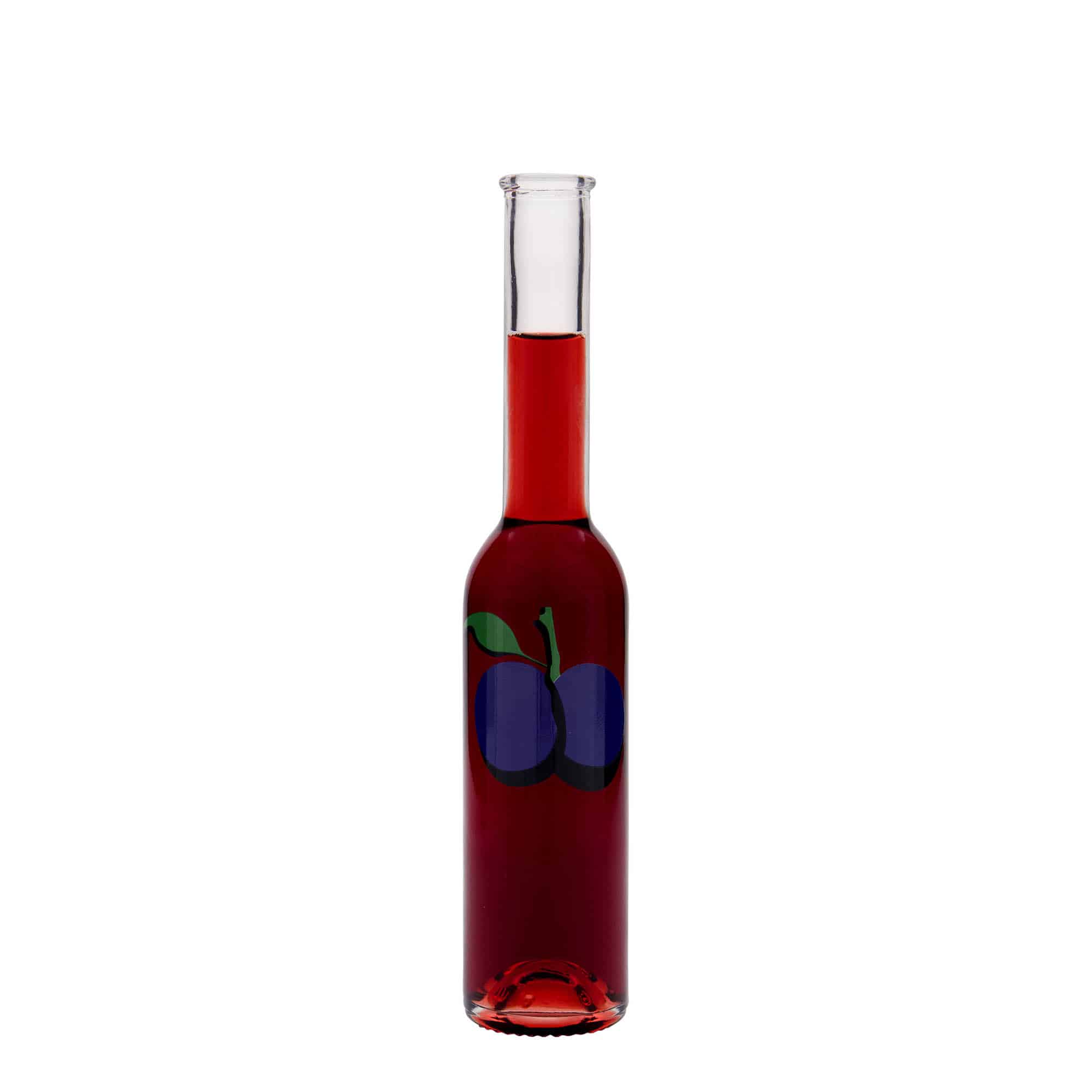 200 ml üvegpalack 'Opera', motívum: szilva, nyak: parafa