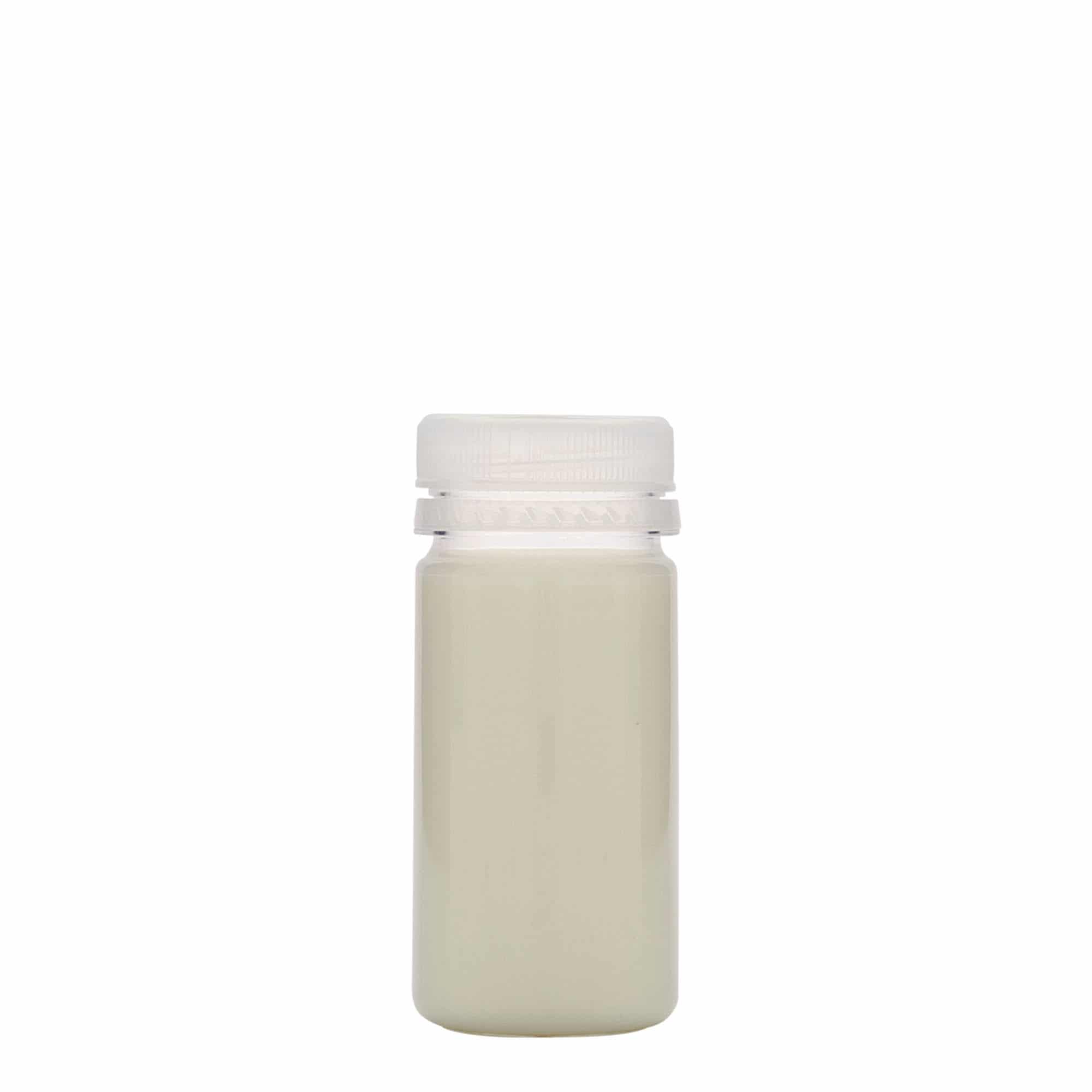 100 ml-es PET-palack 'Everytime', műanyag, szájnyílás: 38 mm