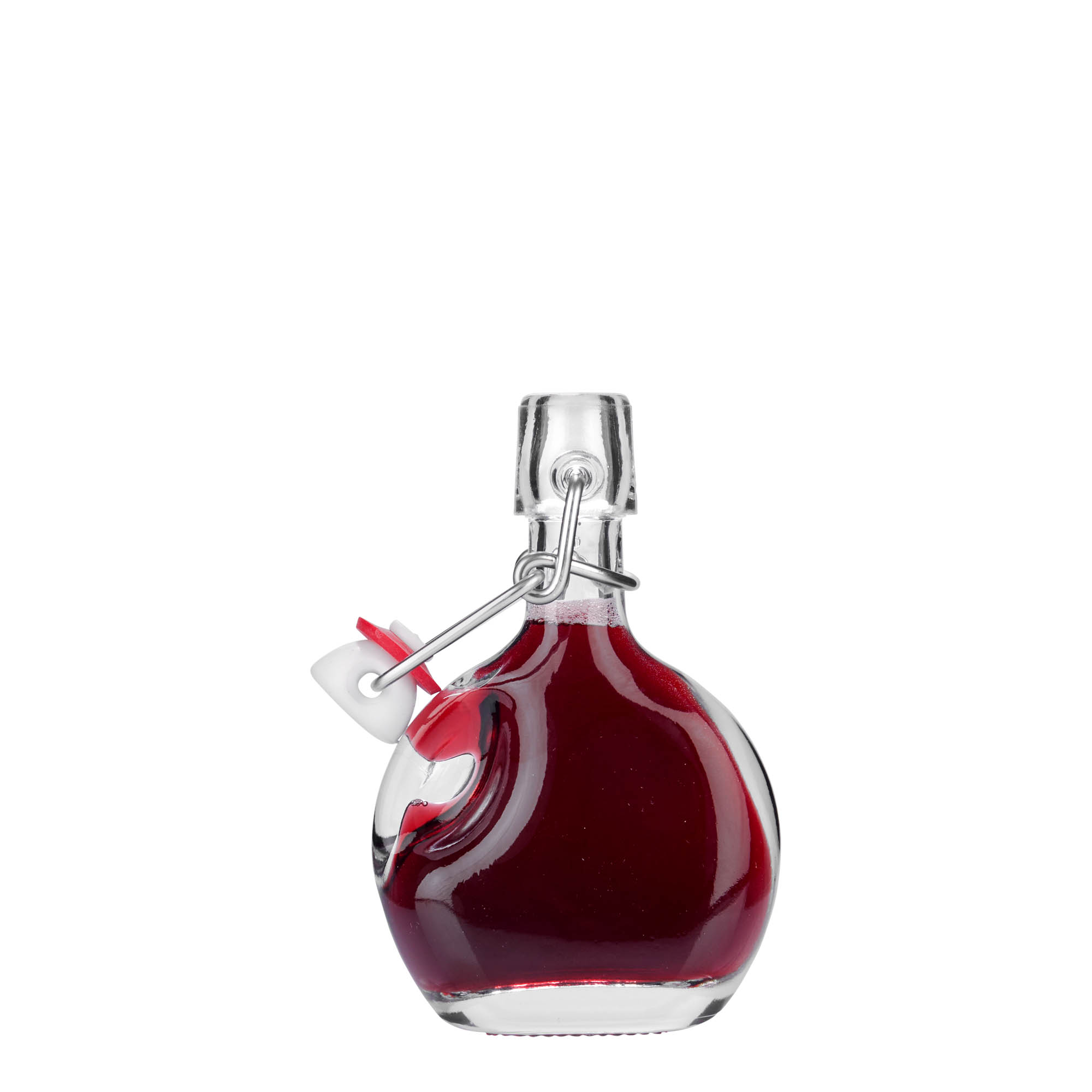 40 ml üvegpalack 'Lukas', ovális, nyílás: patentzár