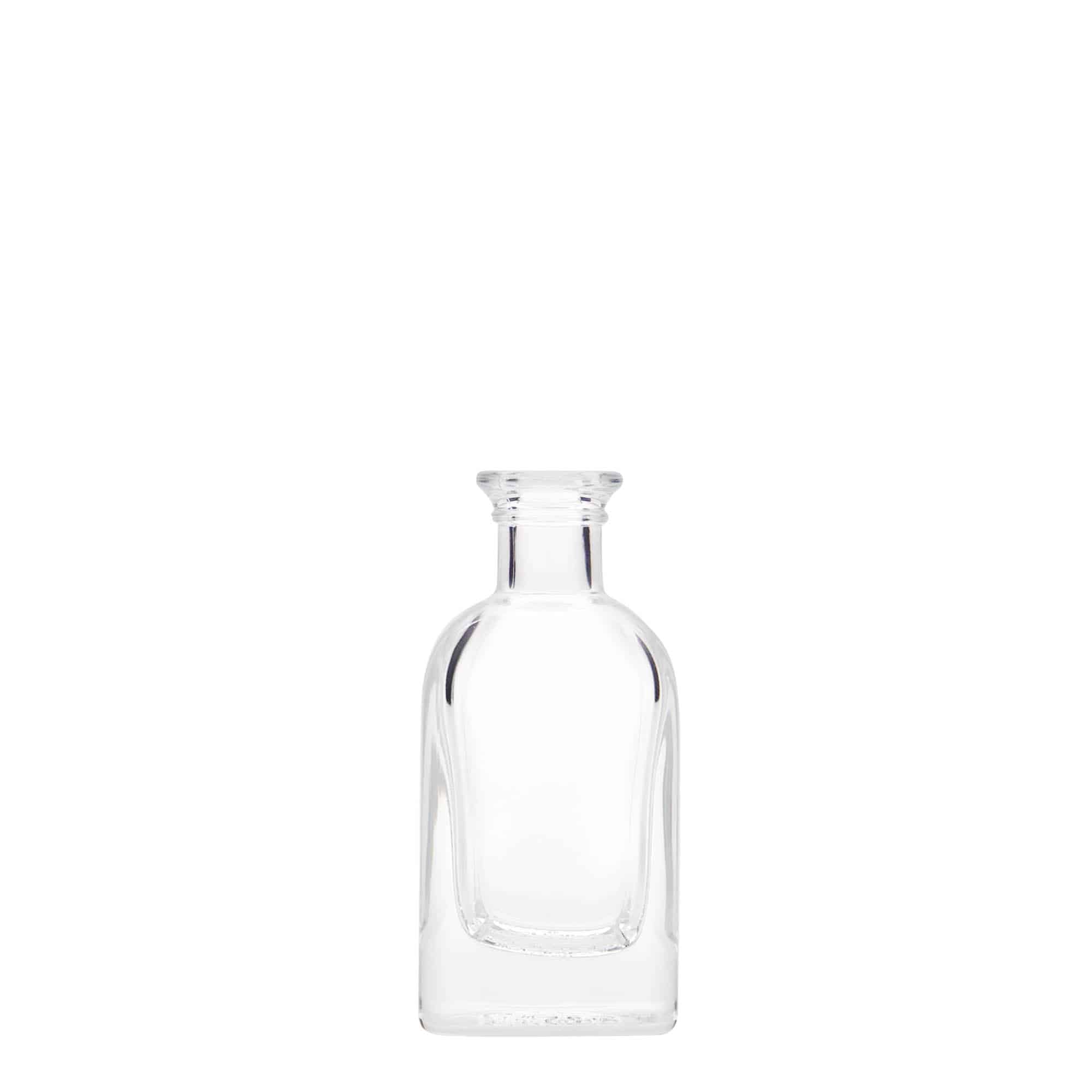 40 ml üvegfiola Apotheker Carré, négyzet alakú, nyílás: parafa