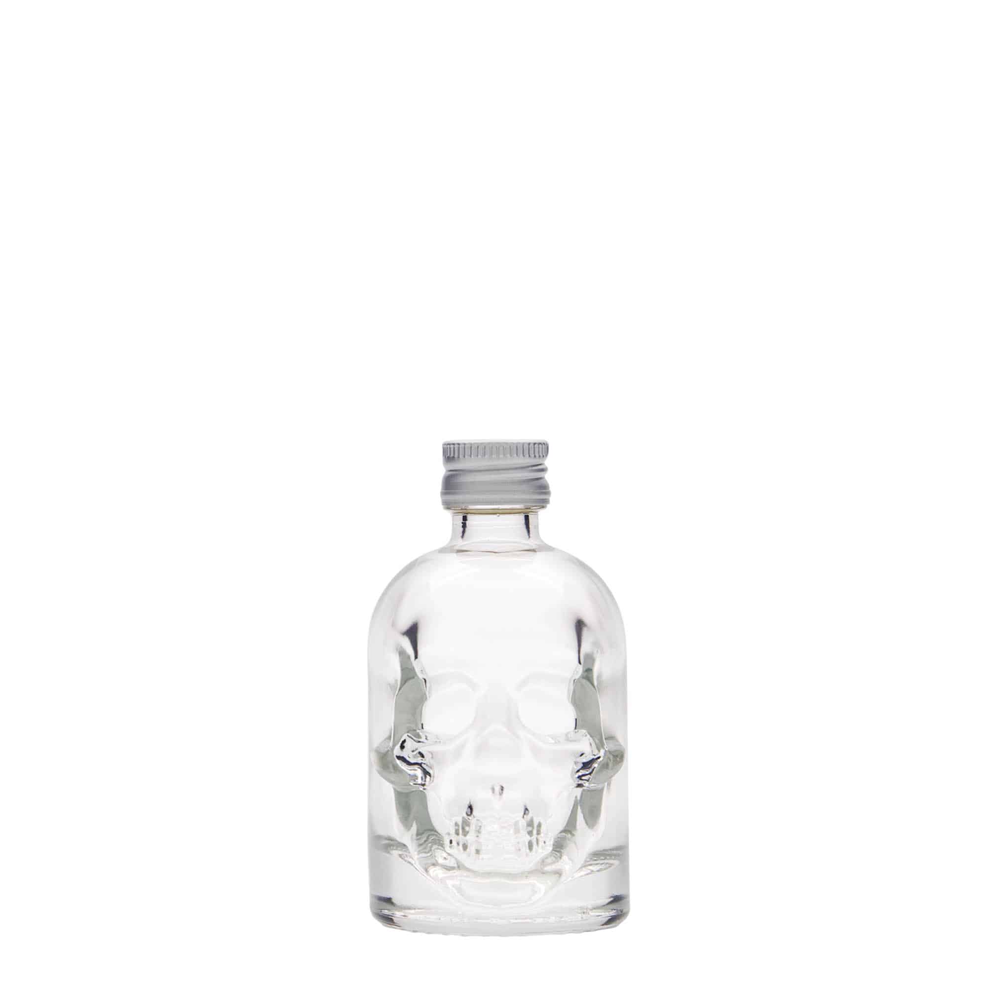 50 ml-es üvegpalack 'Totenkopf', szájnyílás: PP 18
