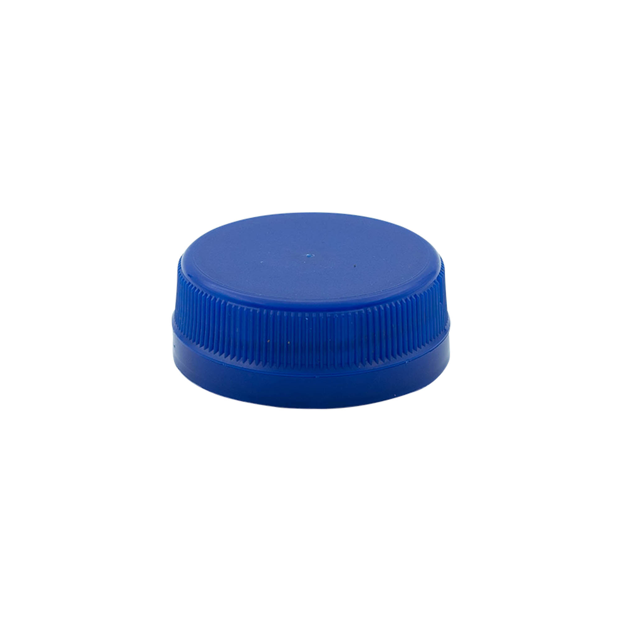 Csavarzár kétszálas menet, PE műanyag, kék, nyílásra: PET 38 mm