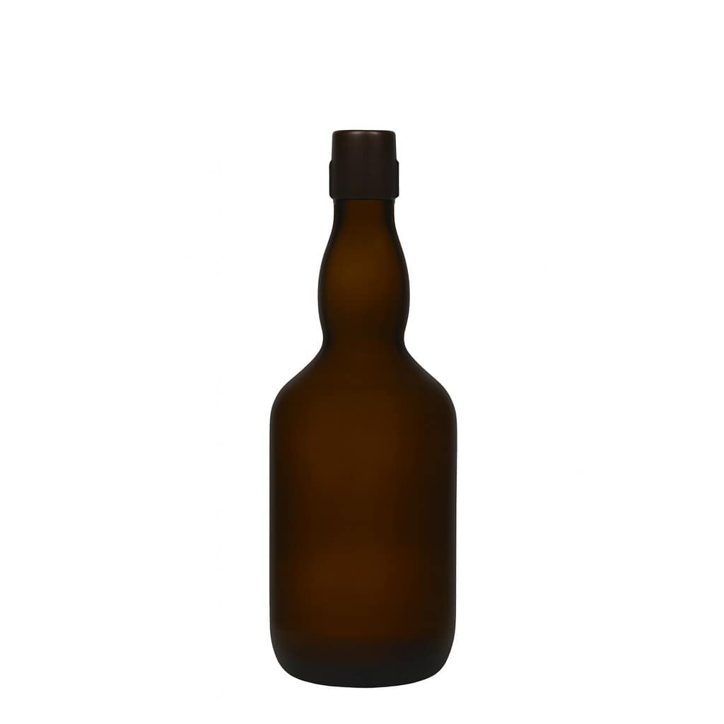 500 ml sörösüveg, nyakán dudorral, üveg, antikzöld, zárás: kampós zár