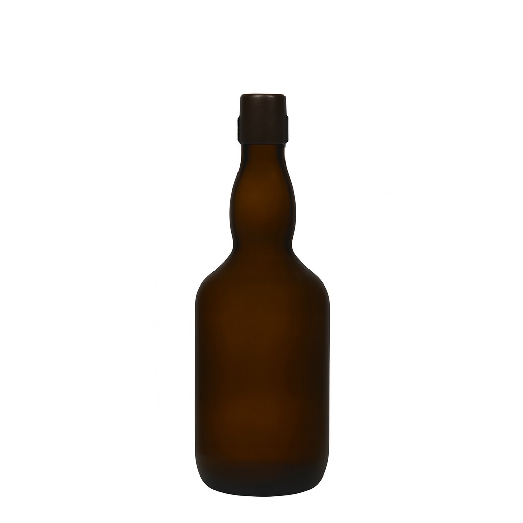 500 ml sörösüveg, nyakán dudorral, üveg, antikzöld, zárás: kampós zár