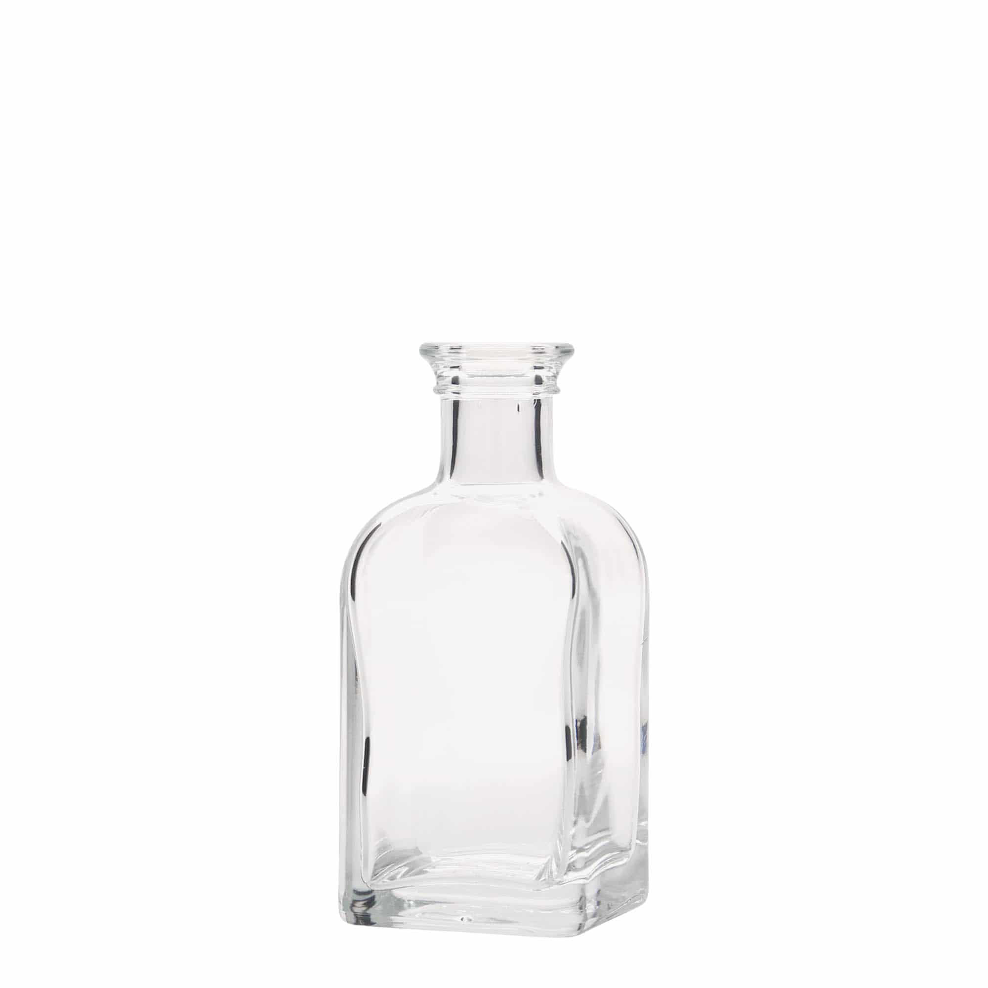 100 ml üvegpalack Apotheker Carré, négyzet alakú, nyílás: parafa