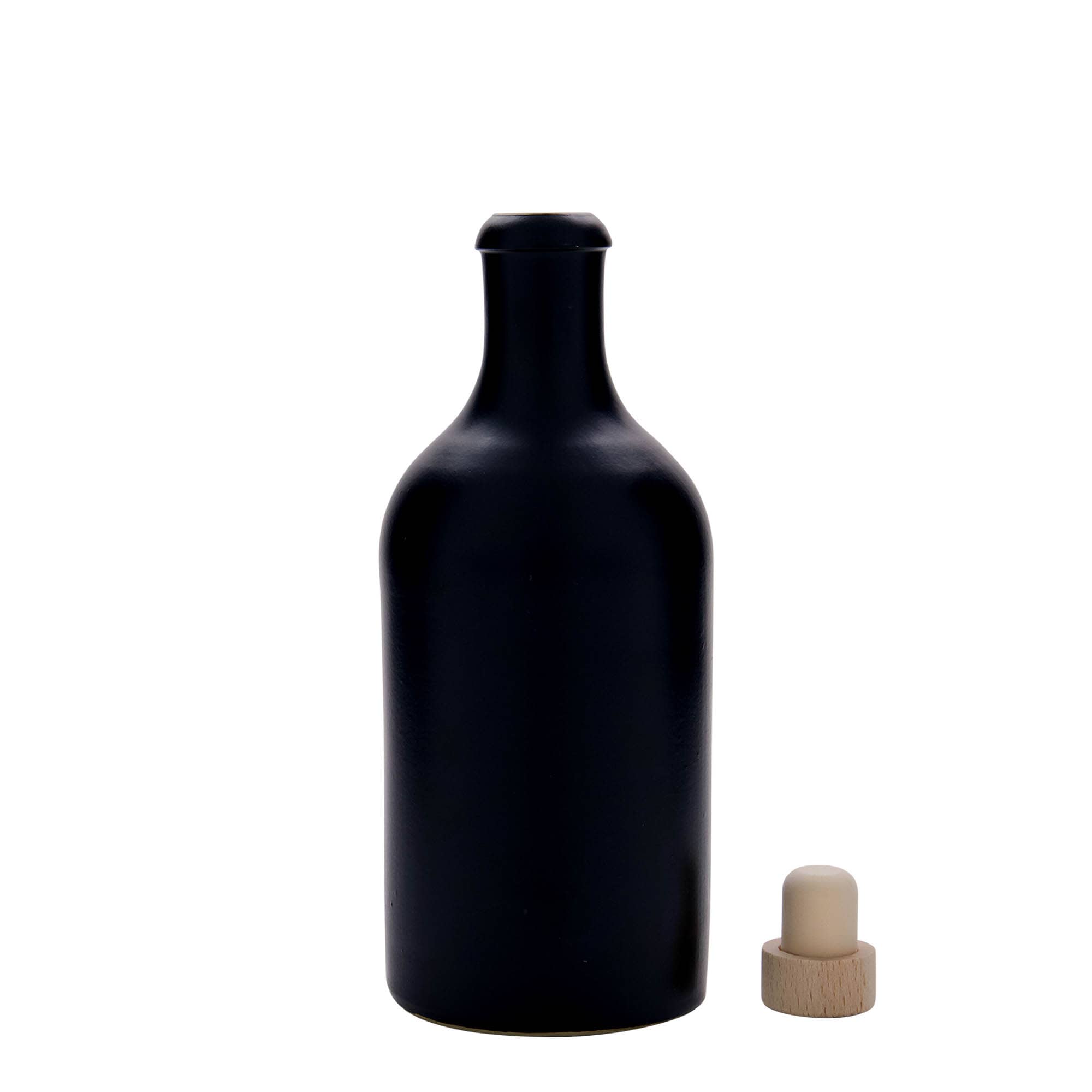 500 ml agyagedény, kőedény, fekete, nyílás: parafa 500 ml agyagedény, kőedény, fekete, nyílás: parafa