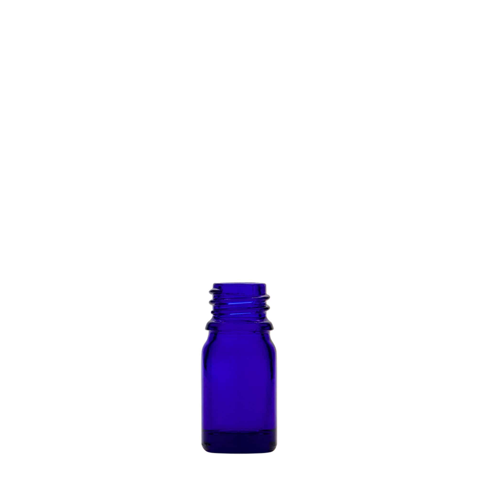 5 ml orvosi üveg, üveg, királykék, nyílás: DIN 18