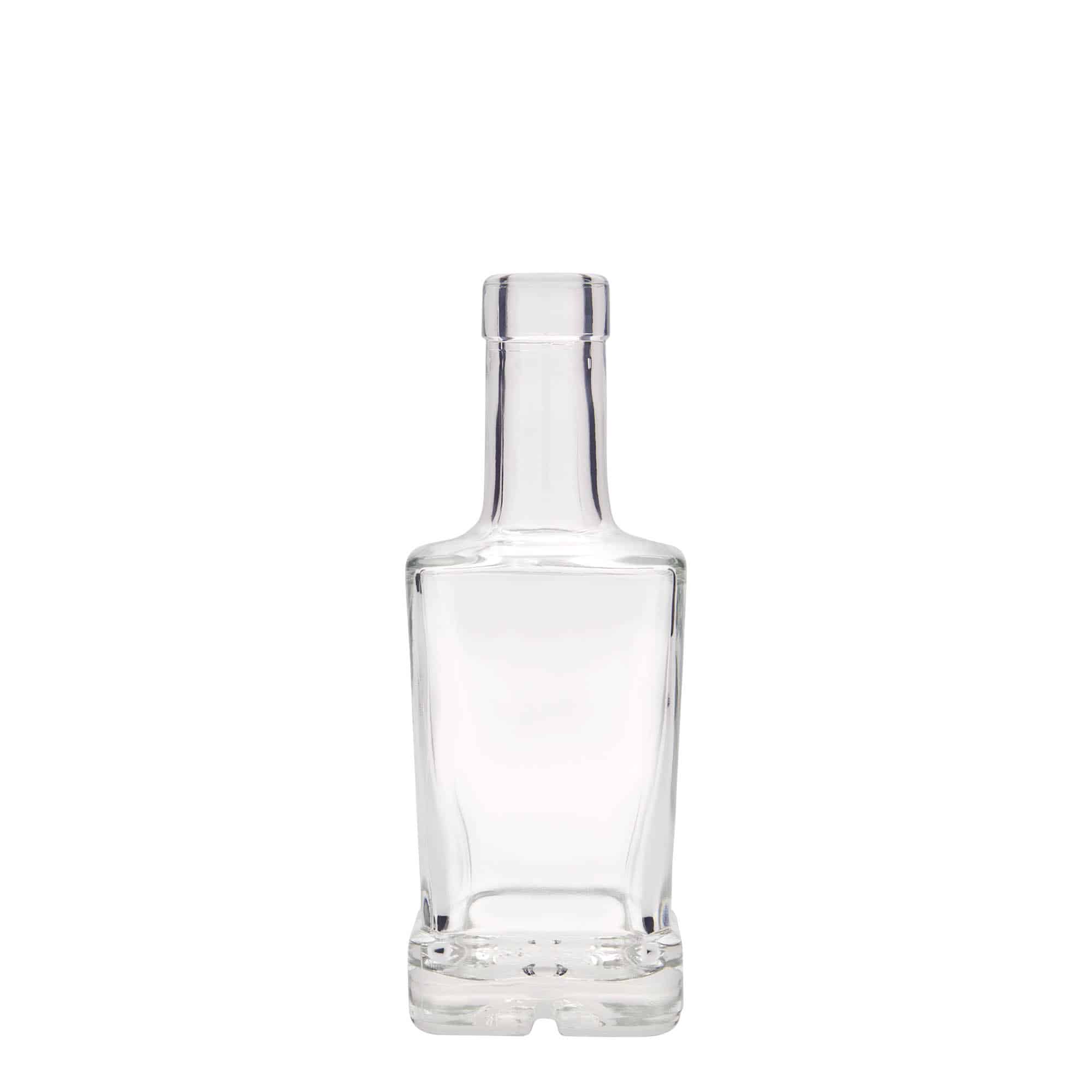 250 ml üvegpalack 'Rene', négyzet alakú, nyílás: parafa