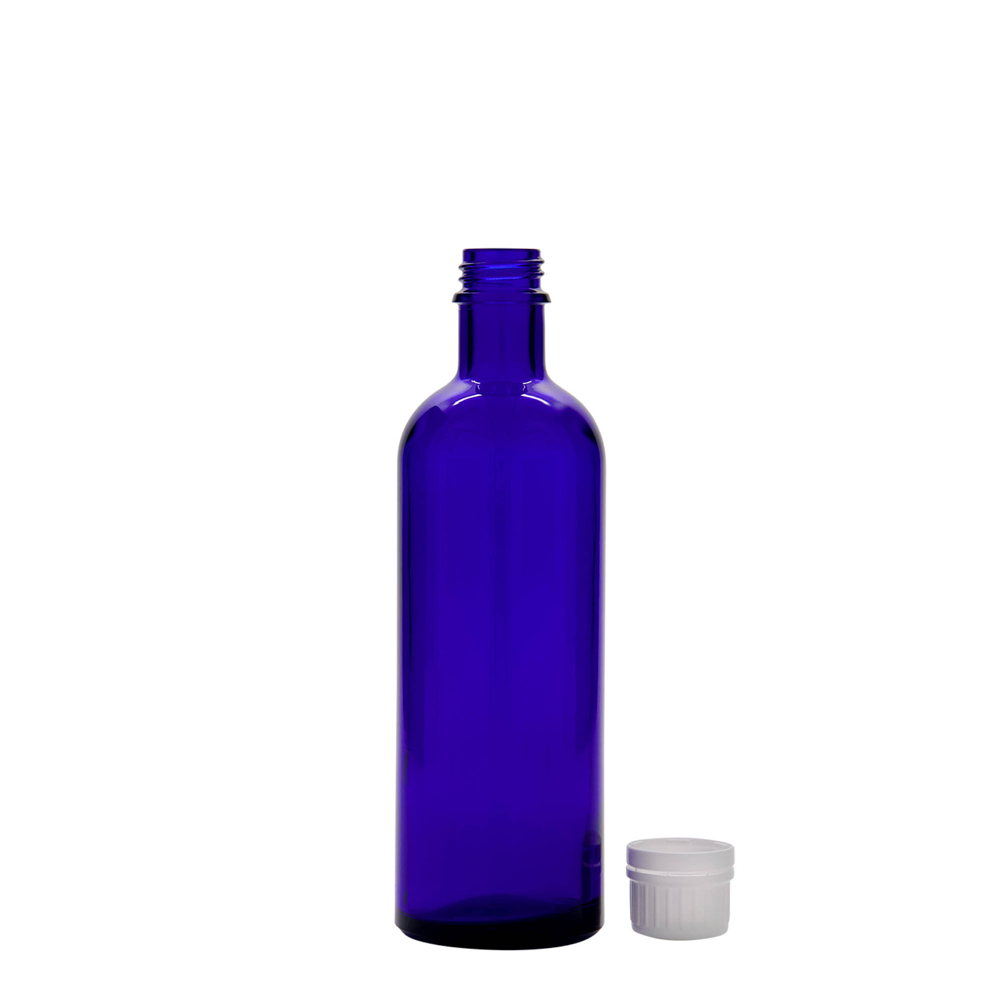 200 ml orvosi üveg, üveg, királykék, nyílás: DIN 22 200 ml orvosi üveg, üveg, királykék, nyílás: DIN 22