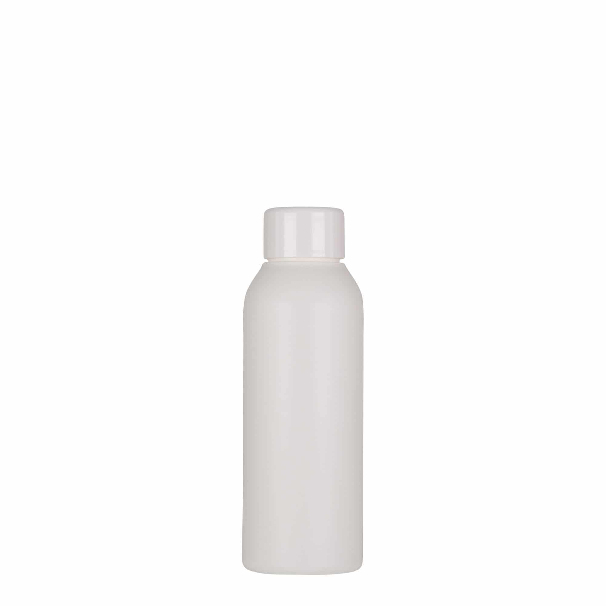 100 ml-es műanyag palack 'Tuffy', HDPE, fehér, szájnyílás: GPI 24/410