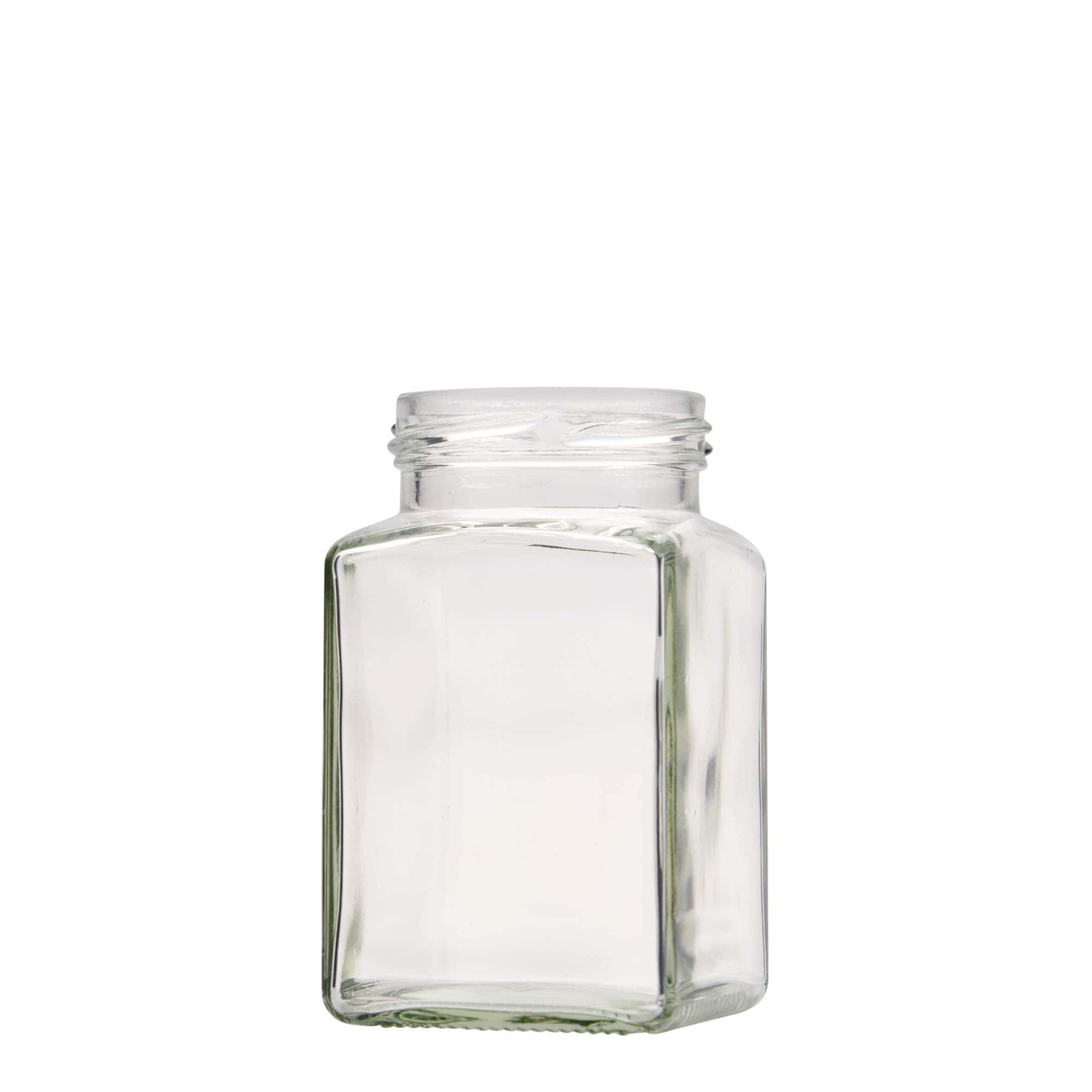 260 ml négyzet alakú üveg, nyílás: csavaros zár (TO 58)