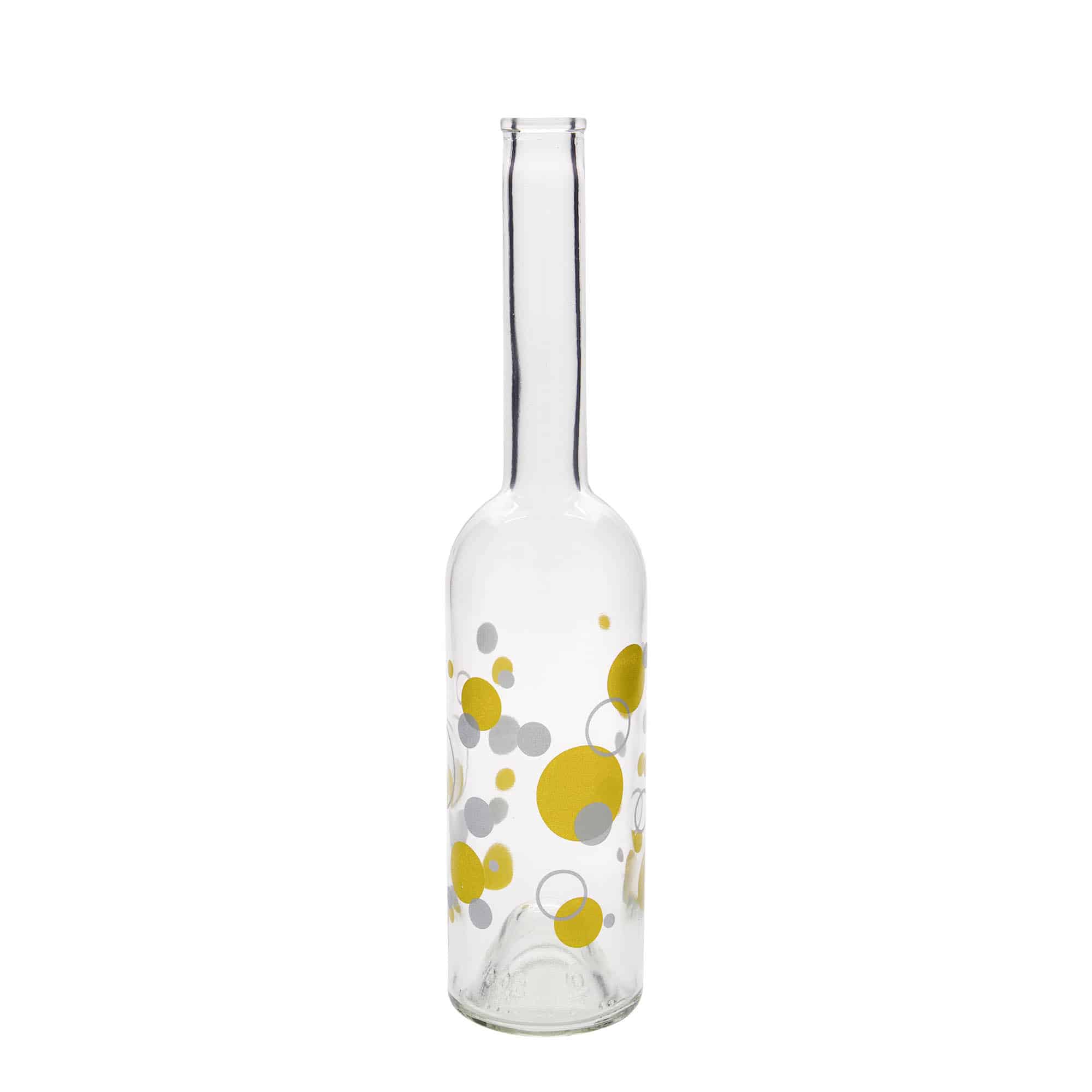 500 ml üveges palack 'Opera', minta: pontok, nyílás: parafa