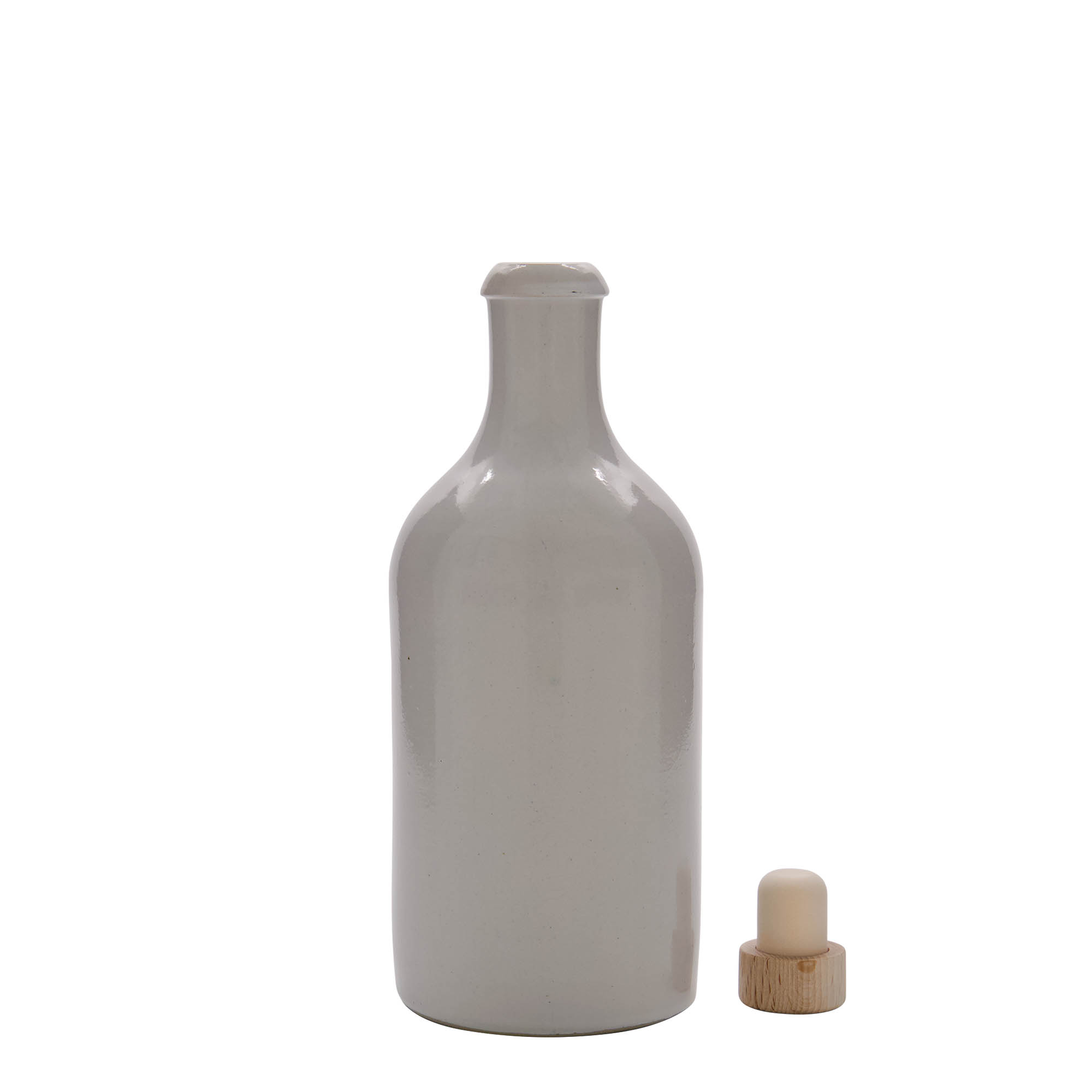 500 ml agyagedény, kőedény, fehér, nyílás: parafa 500 ml agyagedény, kőedény, fehér, nyílás: parafa