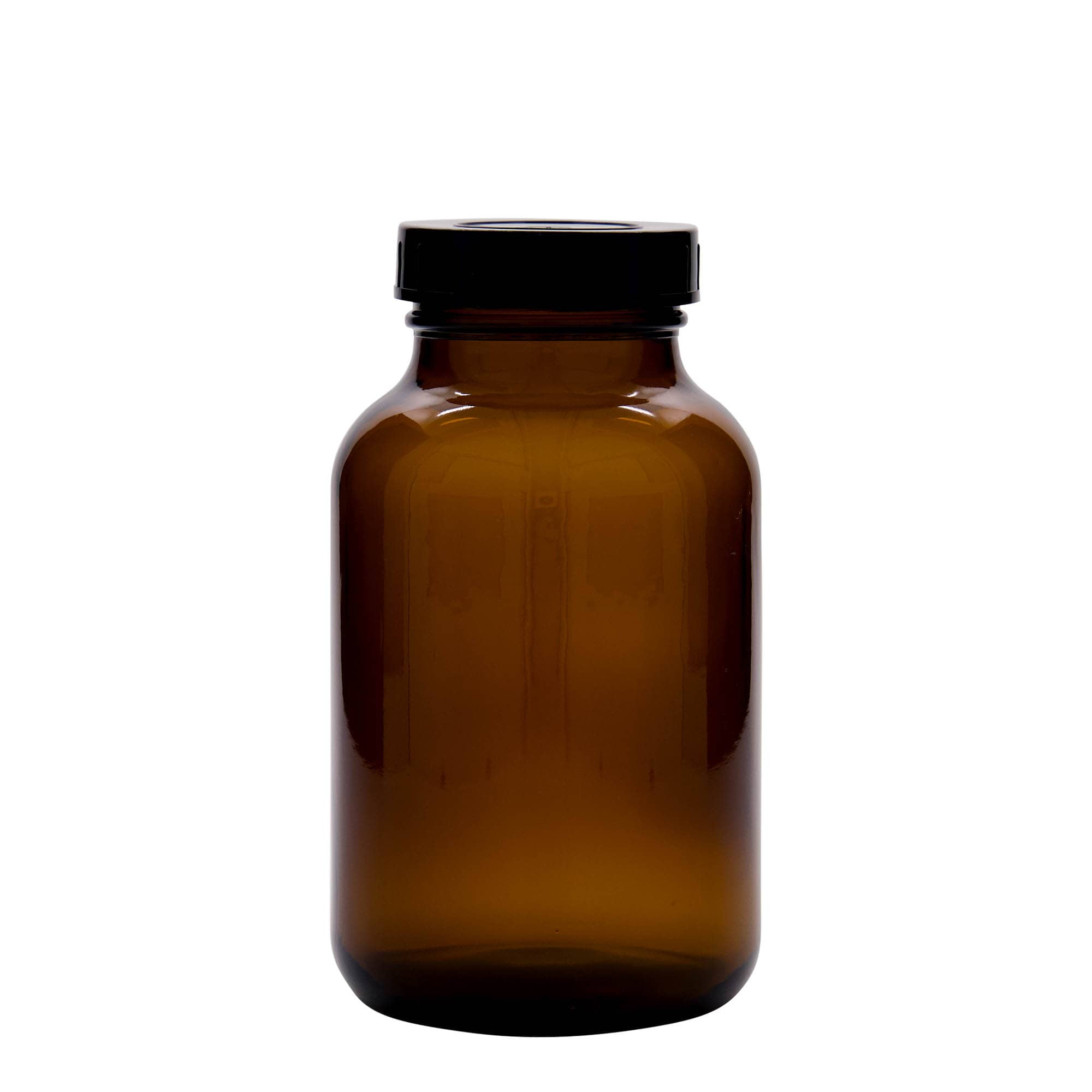 1.000 ml széles nyakú üveg, barna, nyílás: DIN 68