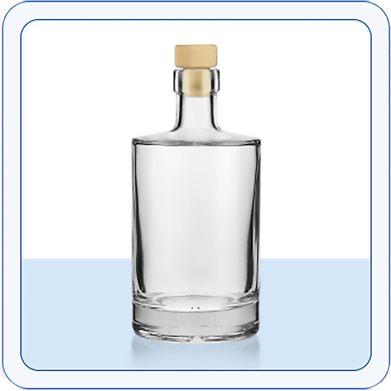 500 ml-es parafa üvegpalack, fehér alapon