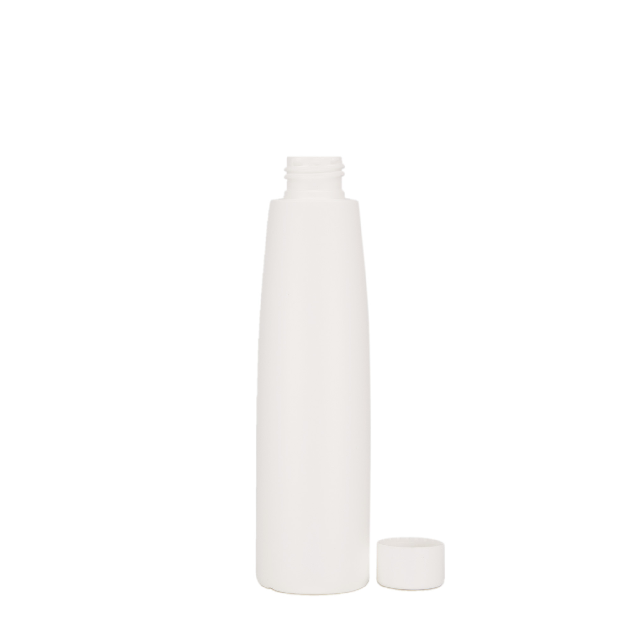200 ml műanyag palack 'Donald', HDPE, fehér, nyakméret: 24/410