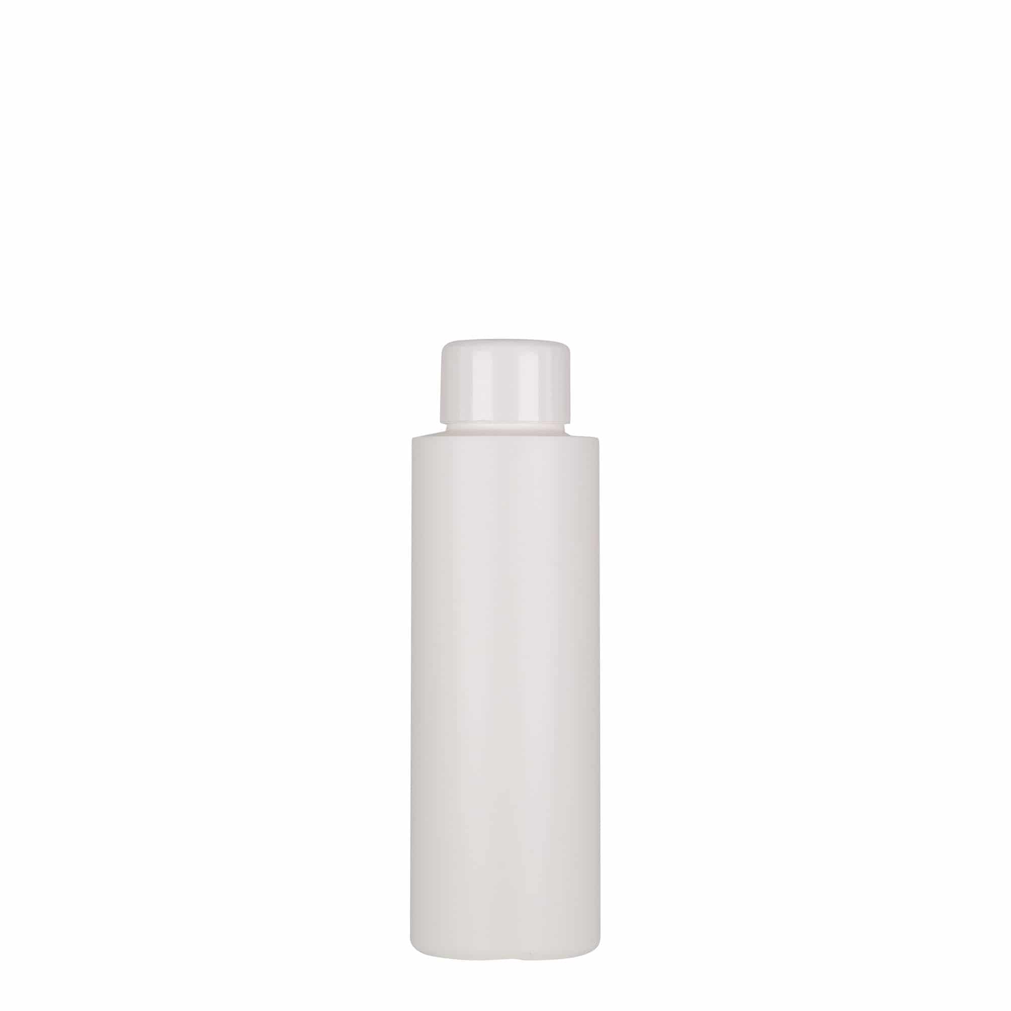 100 ml műanyag flakon 'Pipe', zöld HDPE, fehér, nyílás: 24/410