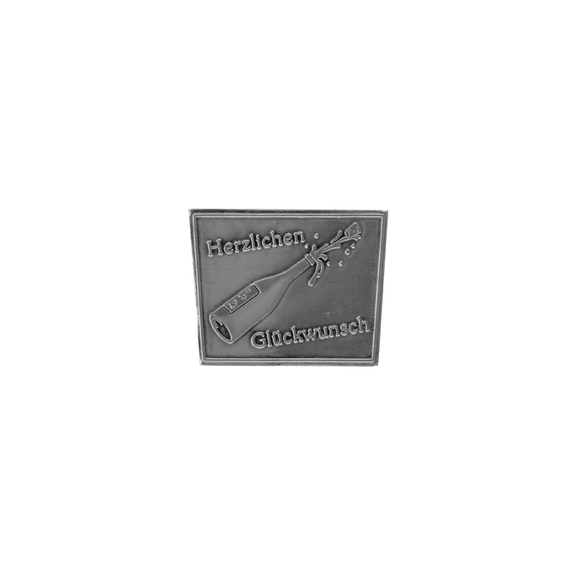 Óntábla „Szívből gratulálok”, trapéz, fém, ezüst Óntábla „Szívből gratulálok”, trapéz, fém, ezüst
