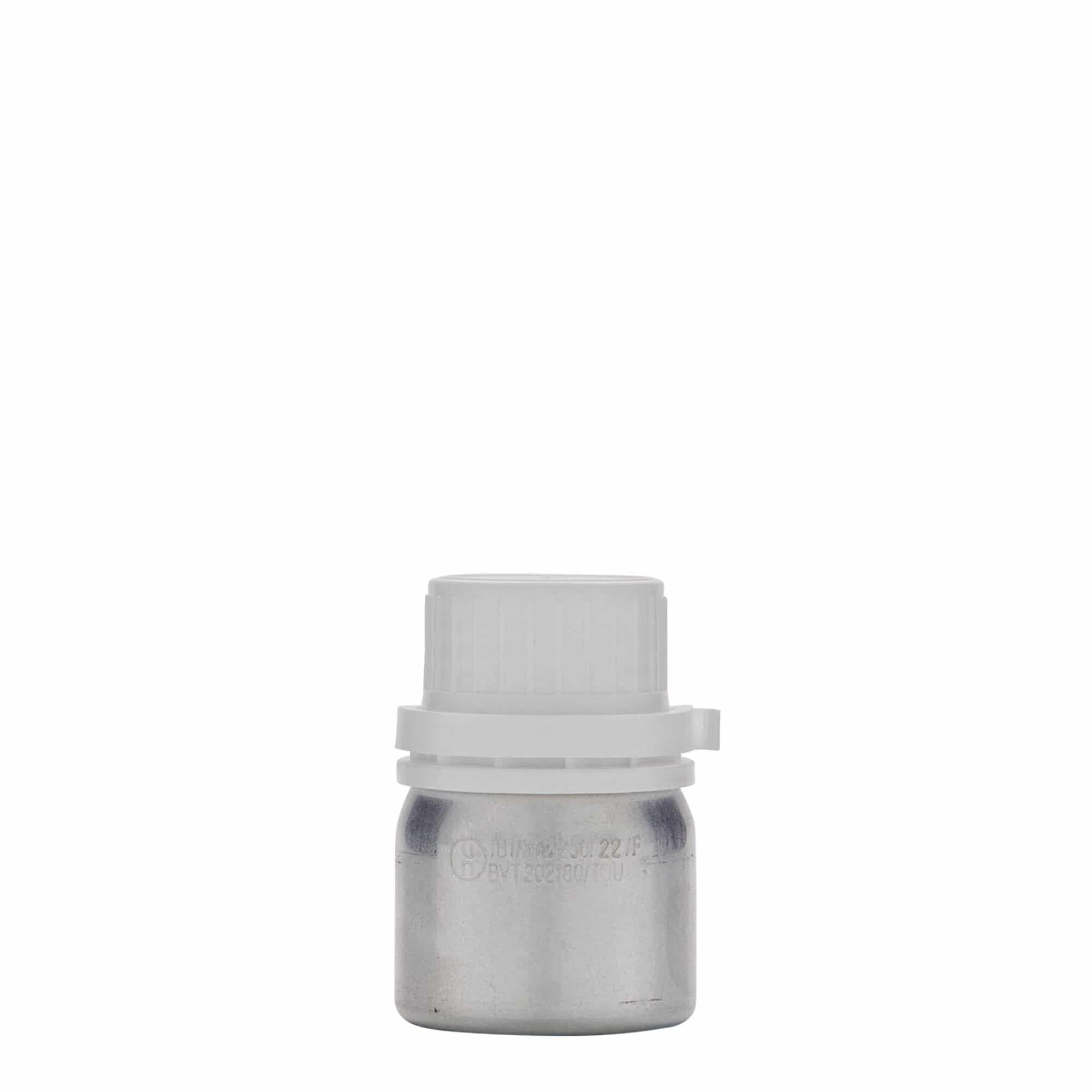 50 ml alumínium palack, fém, ezüst, nyílás: DIN 32