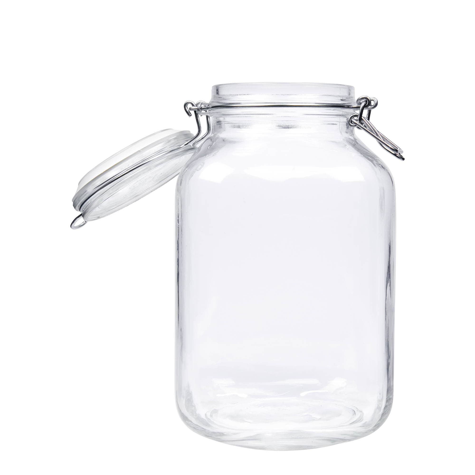 3.000 ml drótkapcsos üveg 'Fido', négyzet alakú, nyílás: drótkapcsos záróelem