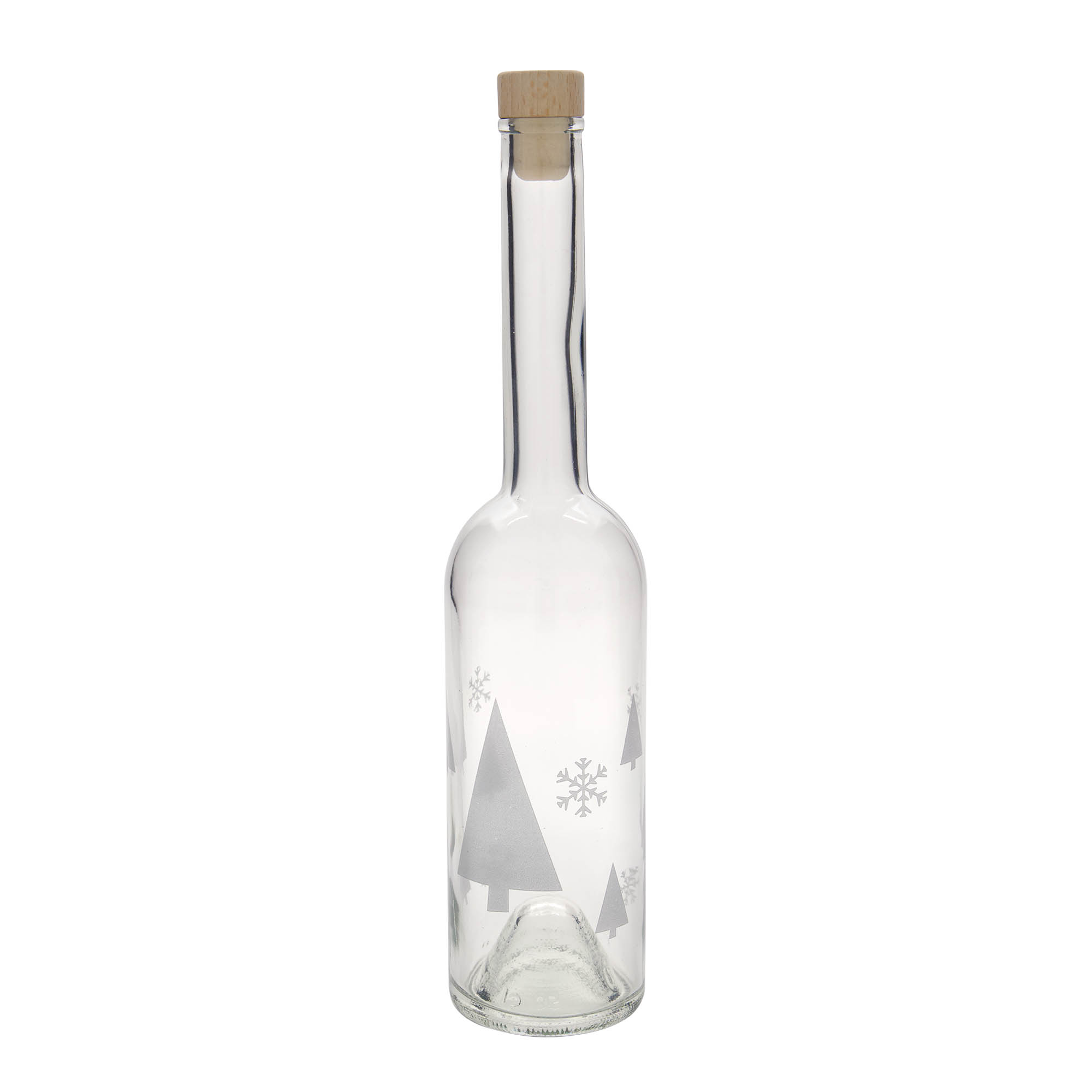 500 ml üvegpalack 'Opera', motívum: hópelyhek, nyílás: parafa 500 ml üvegpalack 'Opera', motívum: hópelyhek, nyílás: parafa