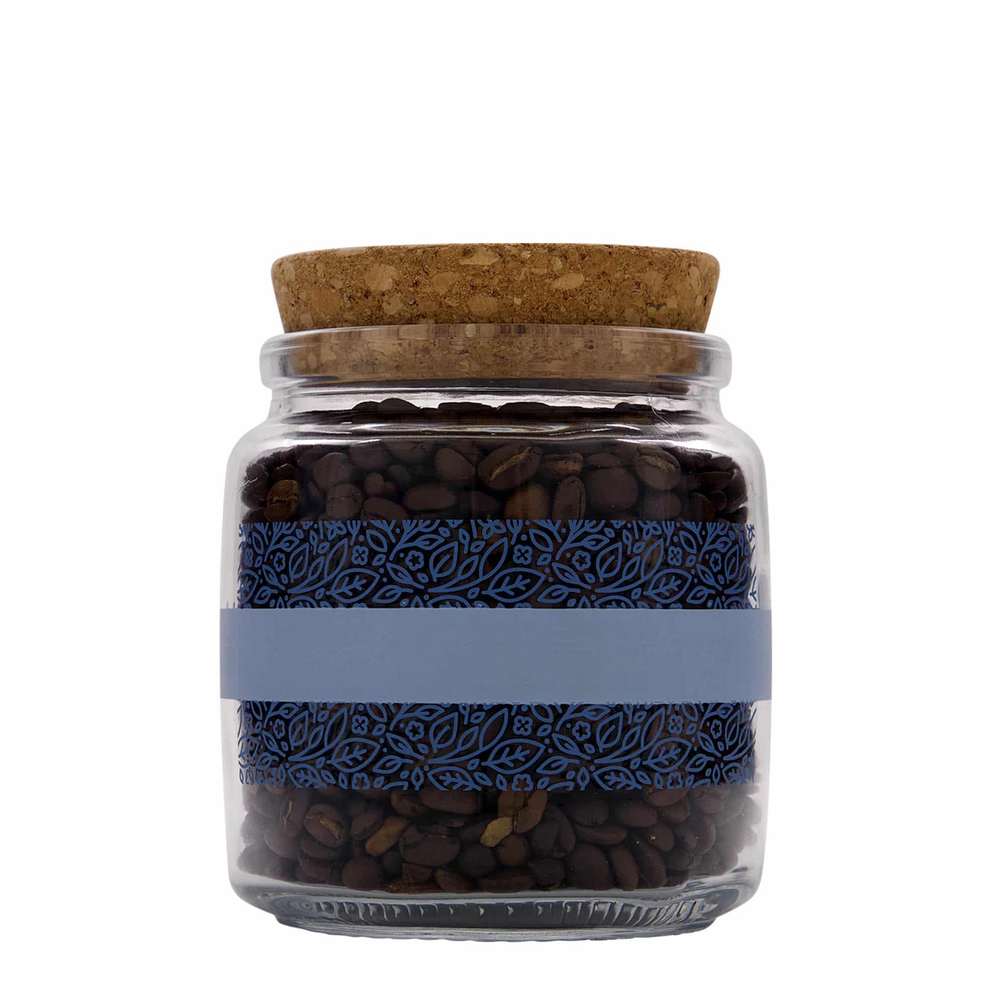 750 ml parafadugós üveg 'Giara', motívum: Naturalmente blu, nyílás: parafa