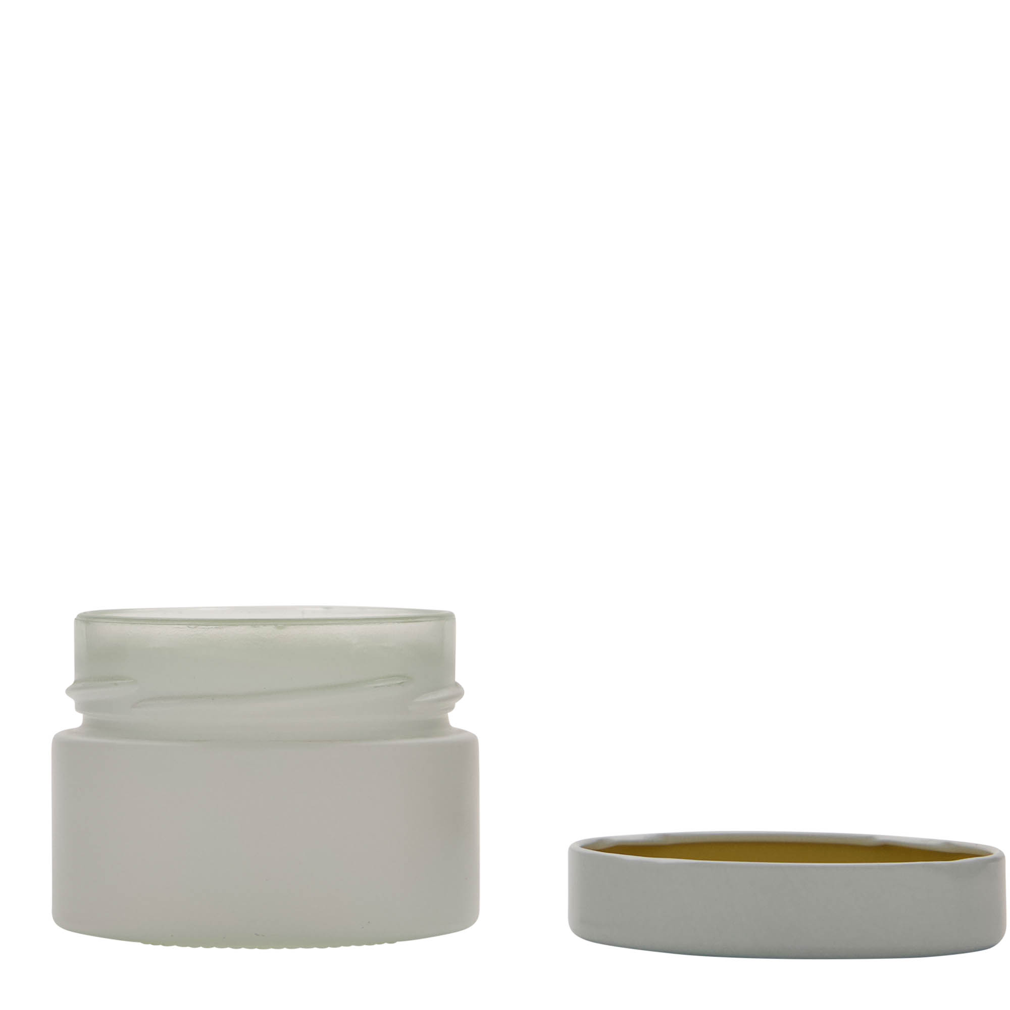 130 ml kerek üveg 'Aurora', fehér, nyílás: Deep-Twist-Off (DTO 66)