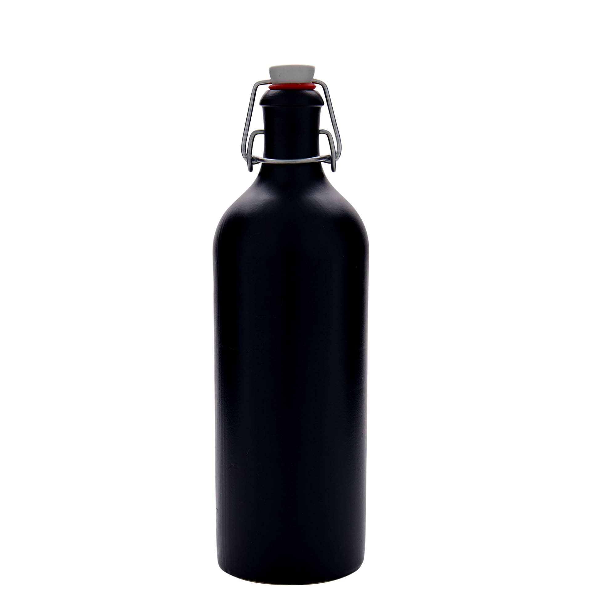 750 ml agyagedény, kőedény, fekete, száj: patentzár