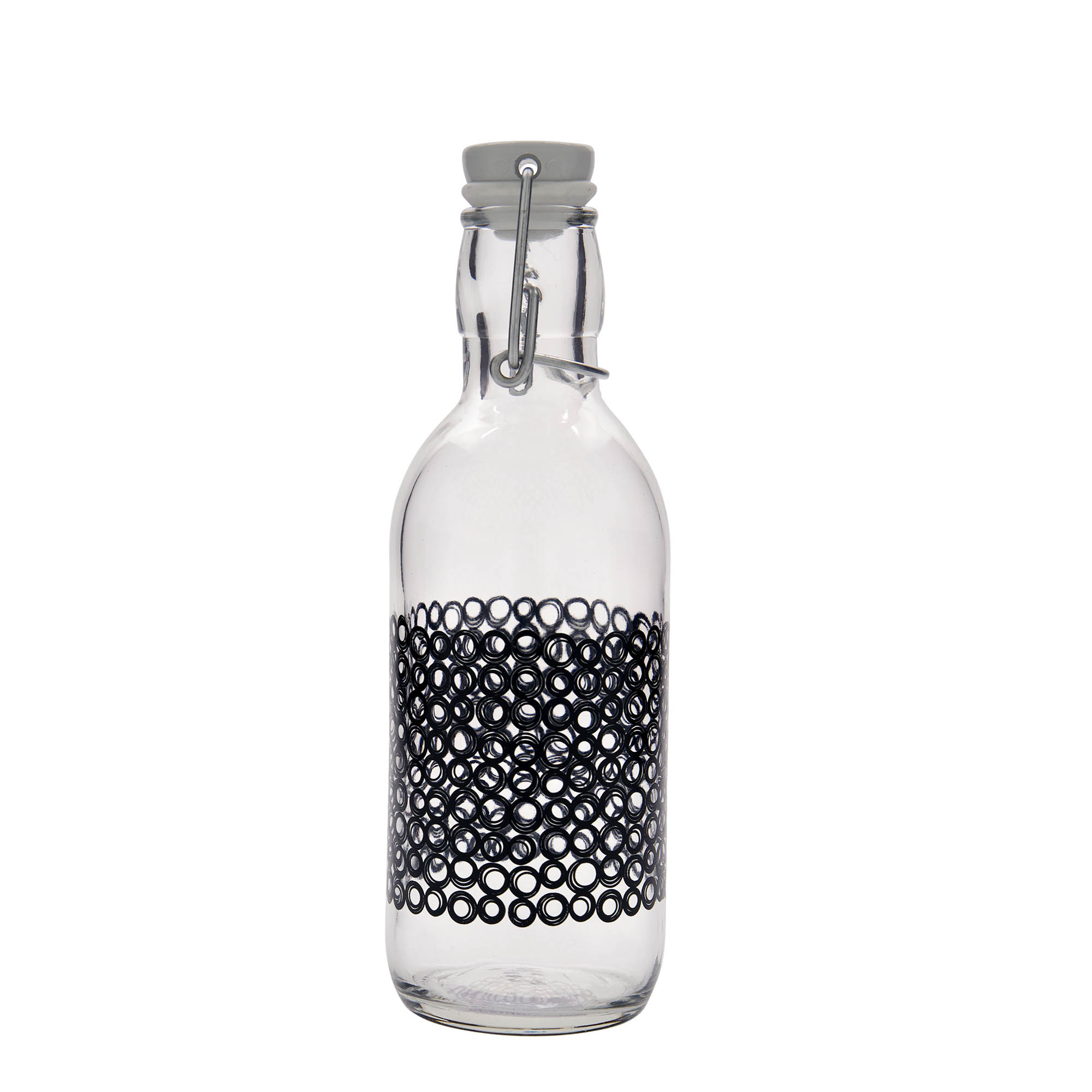 500 ml üvegpalack 'Emilia', motívum: Circola nero, nyak: patentzáras kupak 500 ml üvegpalack 'Emilia', motívum: Circola nero, nyak: patentzáras kupak