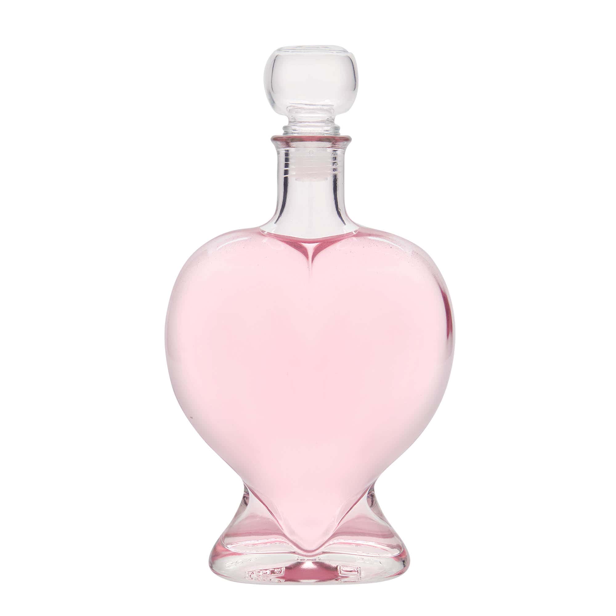 500 ml üveges palack 'Szív', nyílás: parafa