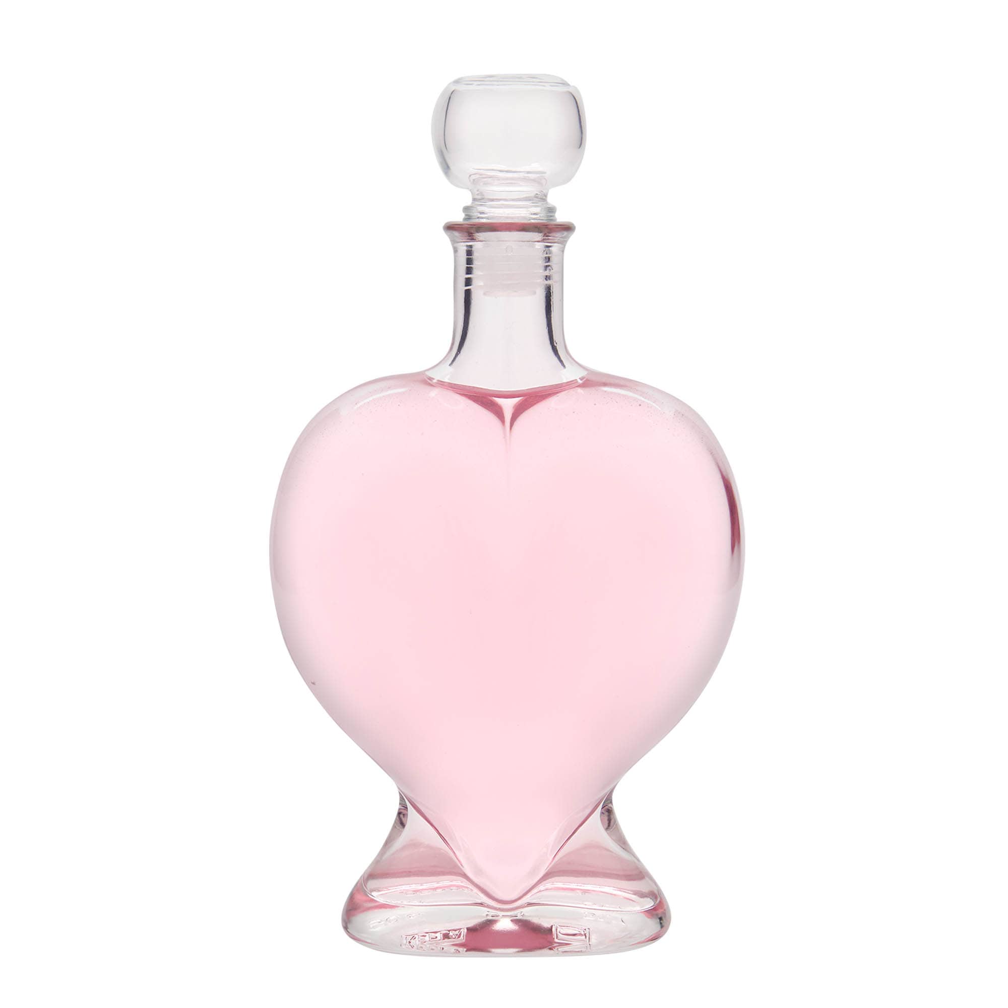 500 ml üveges palack 'Szív', nyílás: parafa