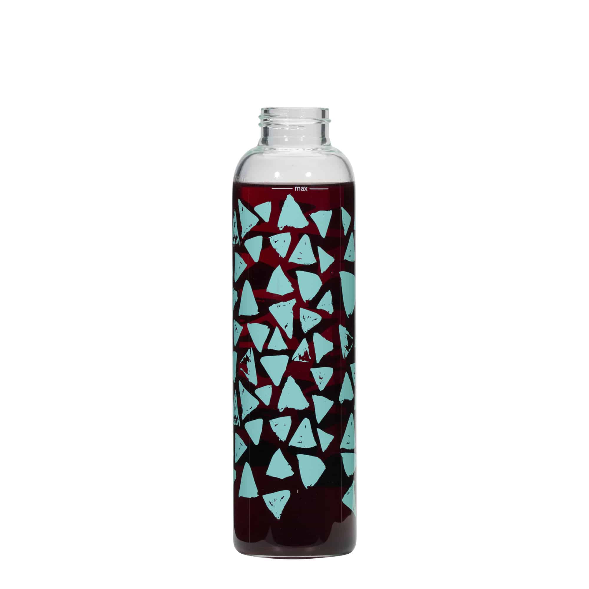 500 ml ivópalack 'Perseus - Türkiz háromszögek', nyílás: csavarzár