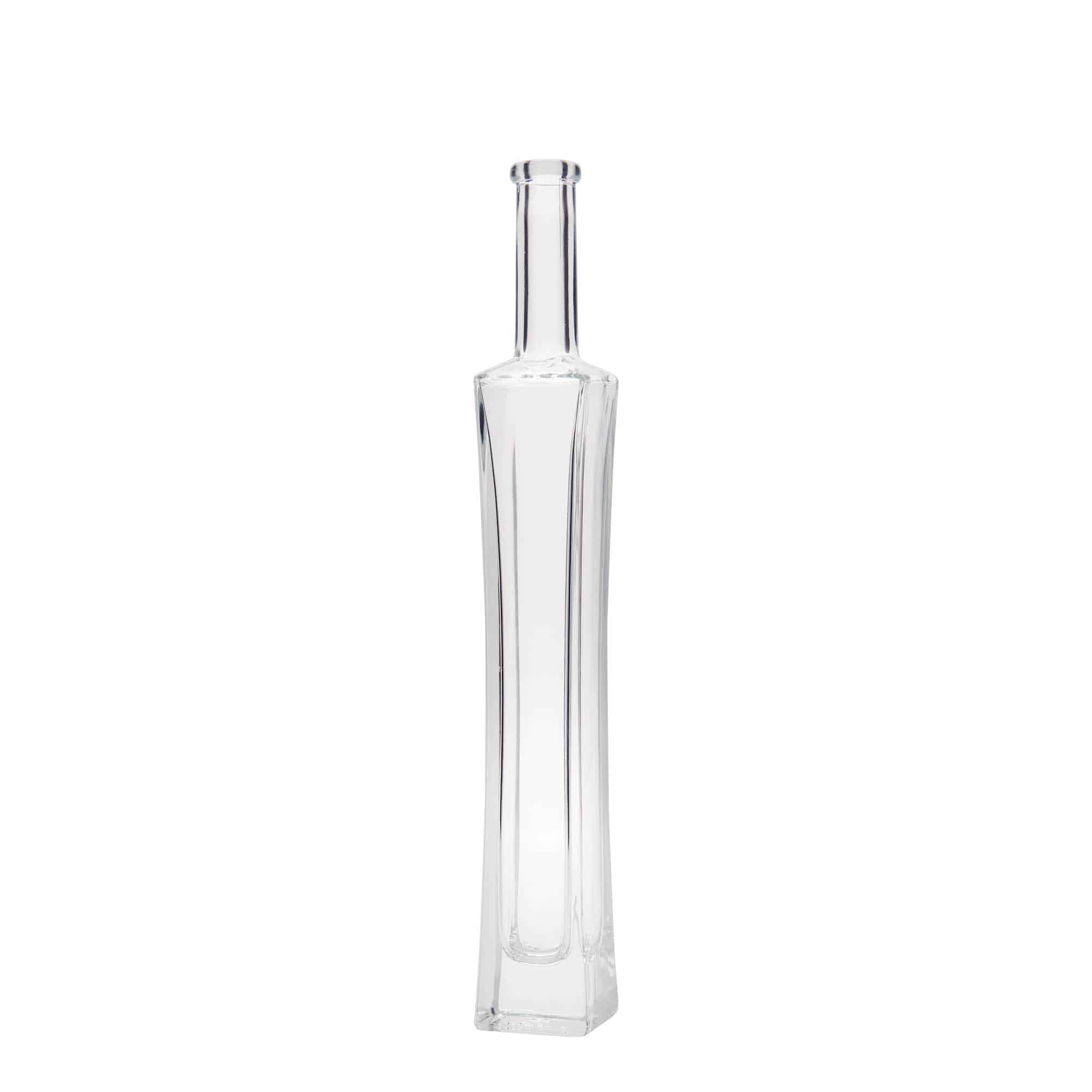 100 ml-es üvegpalack 'Koko', négyzet alakú, szájnyílás: parafadugó