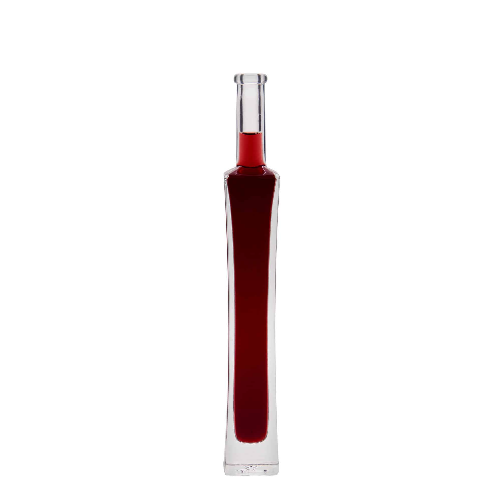 100 ml-es üvegpalack 'Koko', négyzet alakú, szájnyílás: parafadugó