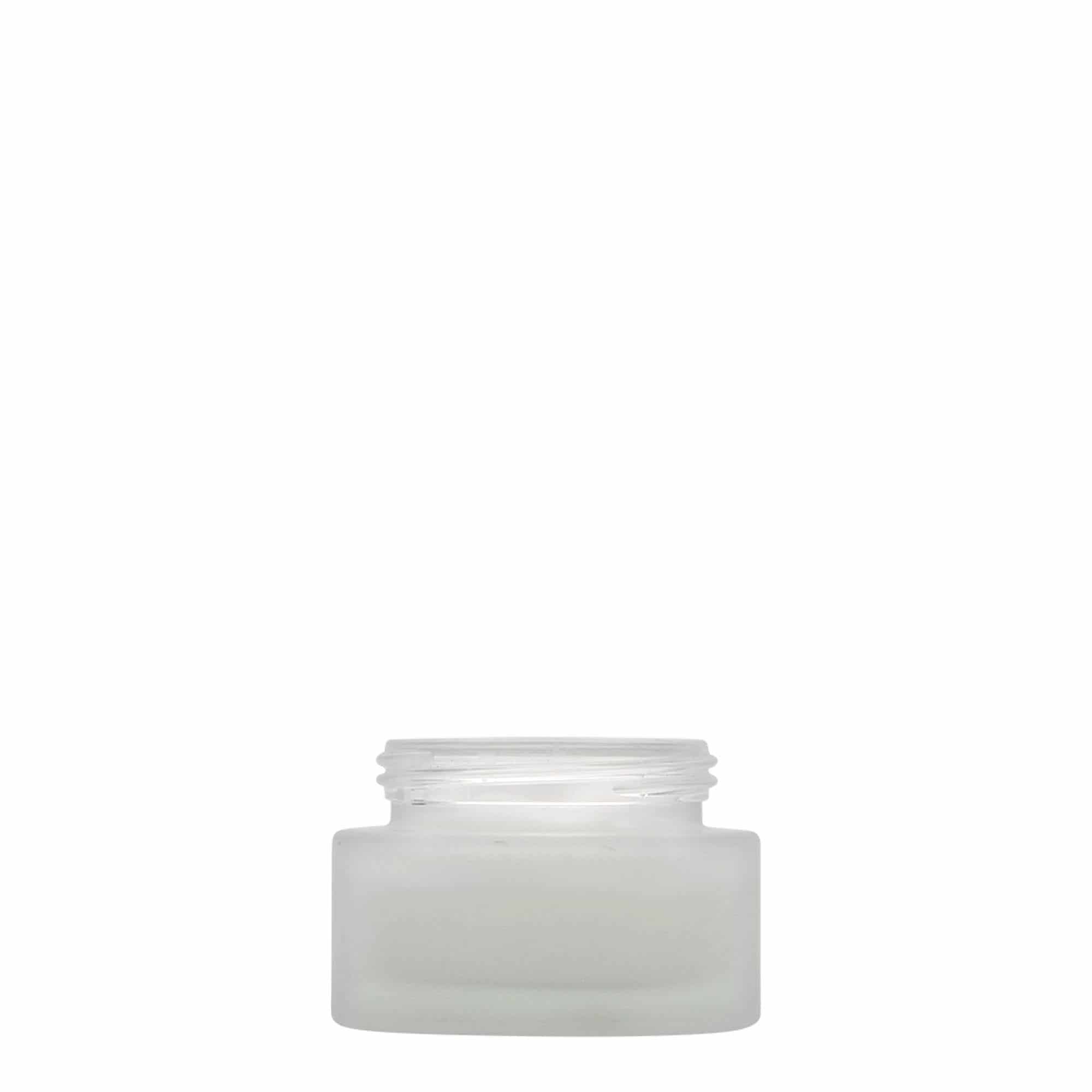 30 ml-es tégely 'Platin Edition', üveg, opál, szájnyílás: csavaros kupak