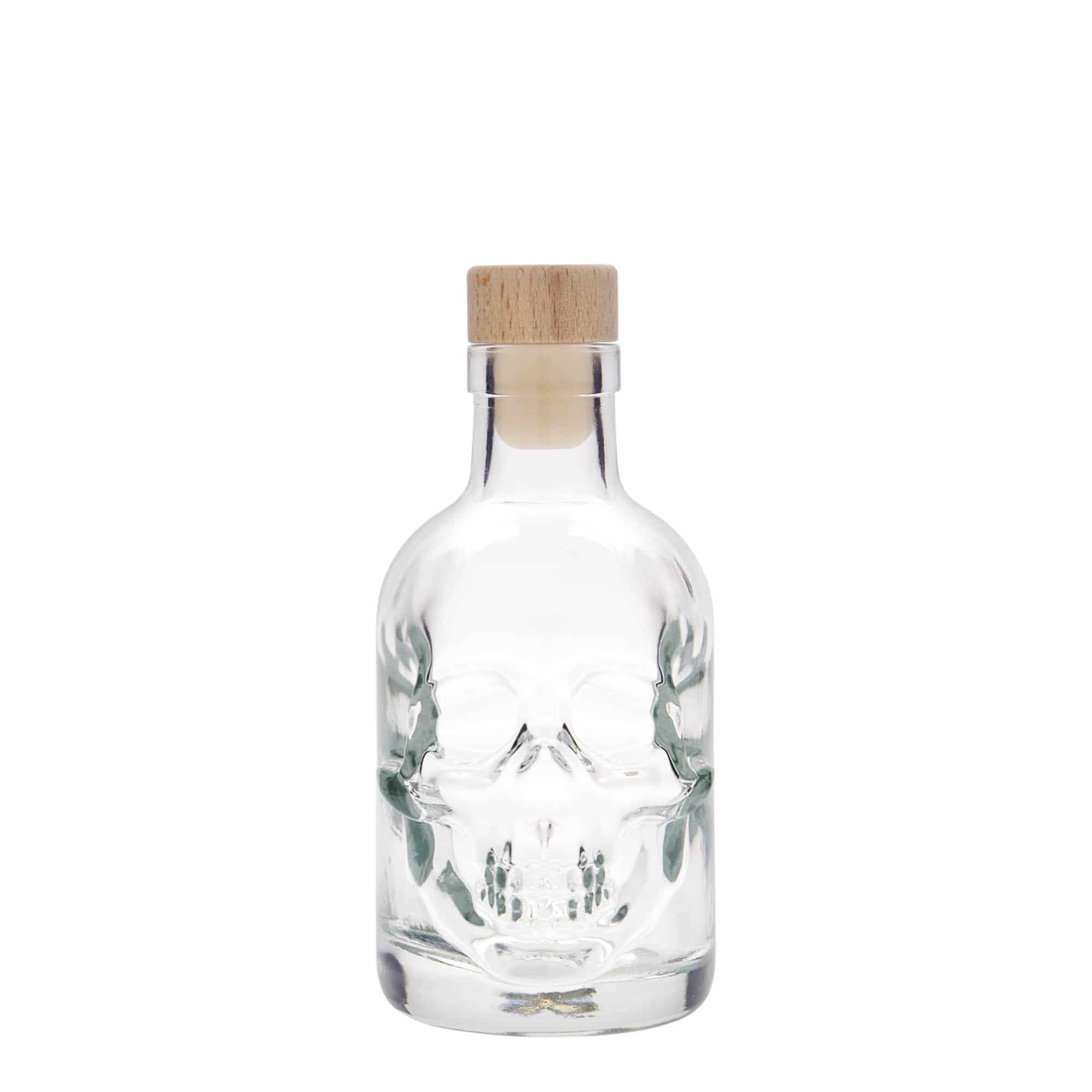 200 ml üvegpalack 'Halálfej', nyílás: parafa